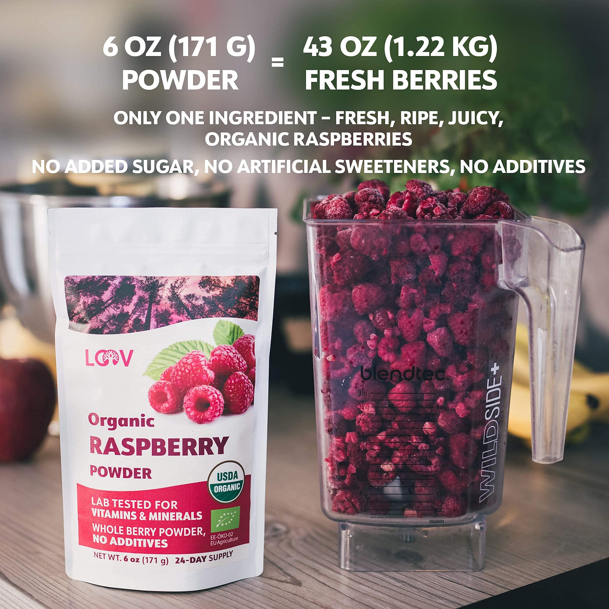Organic Wild Blueberry Powder & Raspberry Powder Bundle – 2 Pack | Antioxidant-Rich Superfood for Smoothies, Baking & Healthy Snacks | USDA Certified, Non-GMO, Gluten-Free