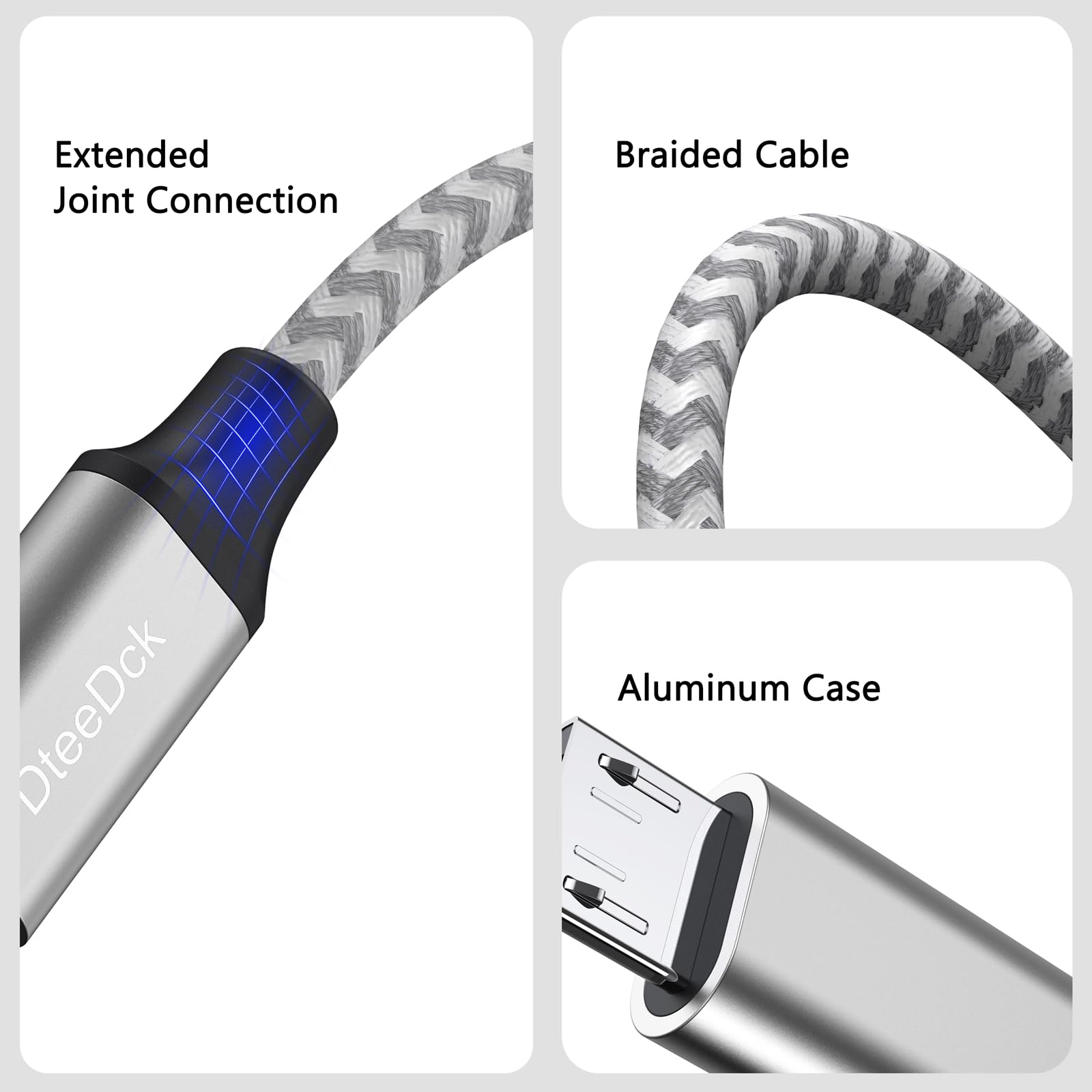 Premium 10ft USB C to Micro USB Cable - 3M Braided Fast Charging & Data Sync Cord - Durable Male to Male Adapter for Samsung Galaxy, Android Phones, PS4 Controllers & More - Perfect for Home, Office & Travel Charging