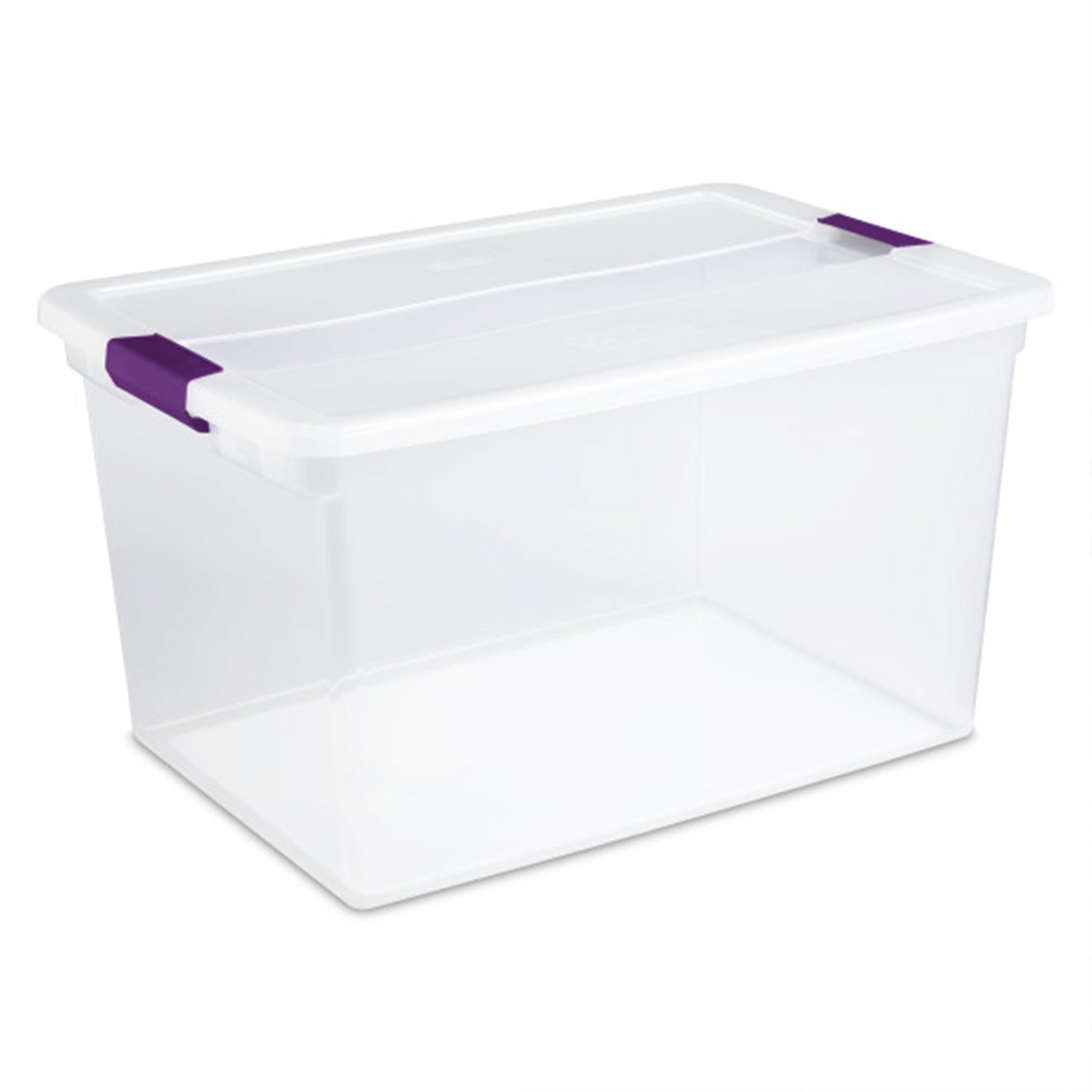 Sterilite 24-Pack 66 Quart ClearView Latch Box - Stackable Plastic Storage Bins with Secure Lids for Home Organization, Closet, Garage & Office Use