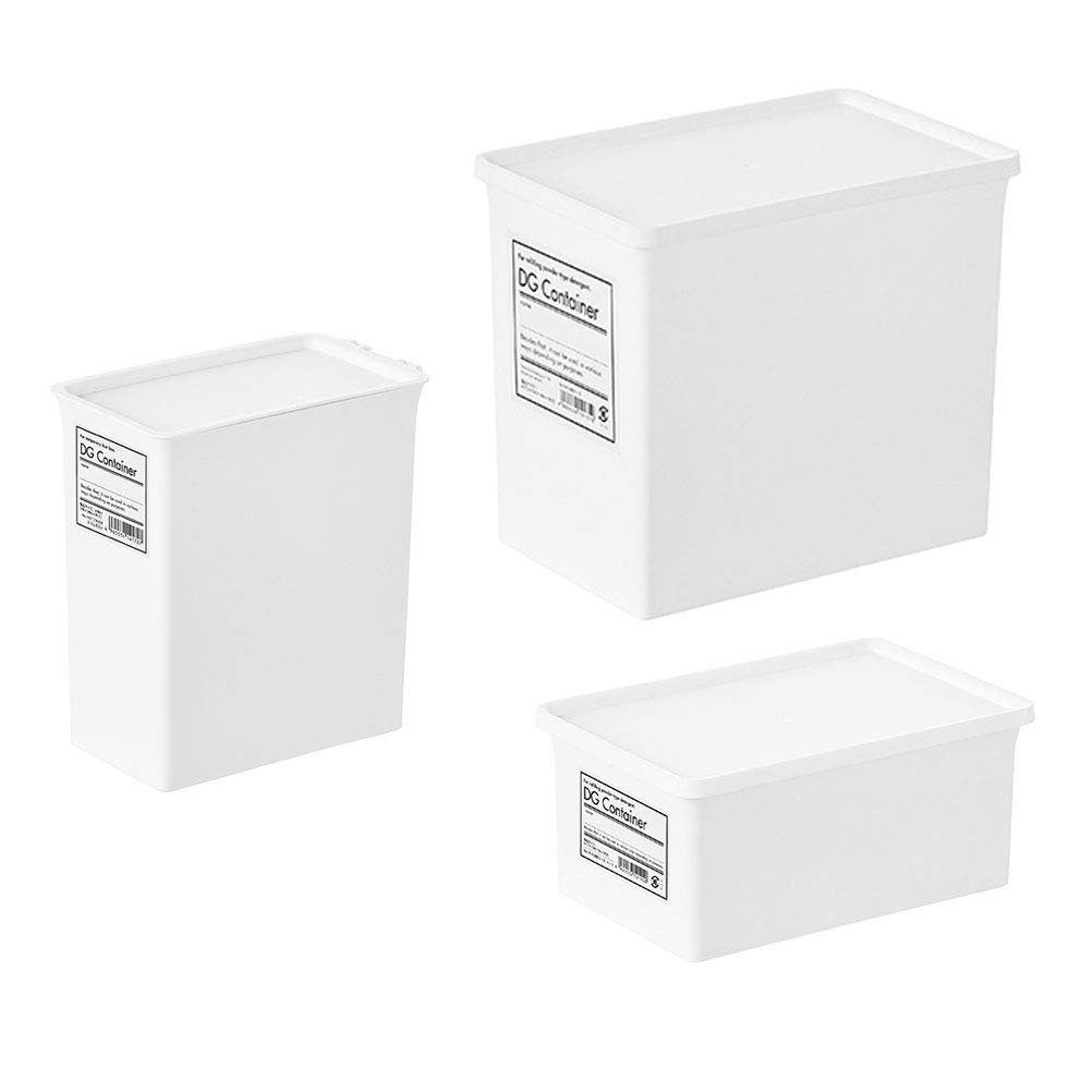 Toyvian 3-Piece Multipurpose Plastic Storage Box Set for Laundry Detergent, Kitchen & Bathroom Organization - Perfect for Home, Office & Travel Storage Solutions