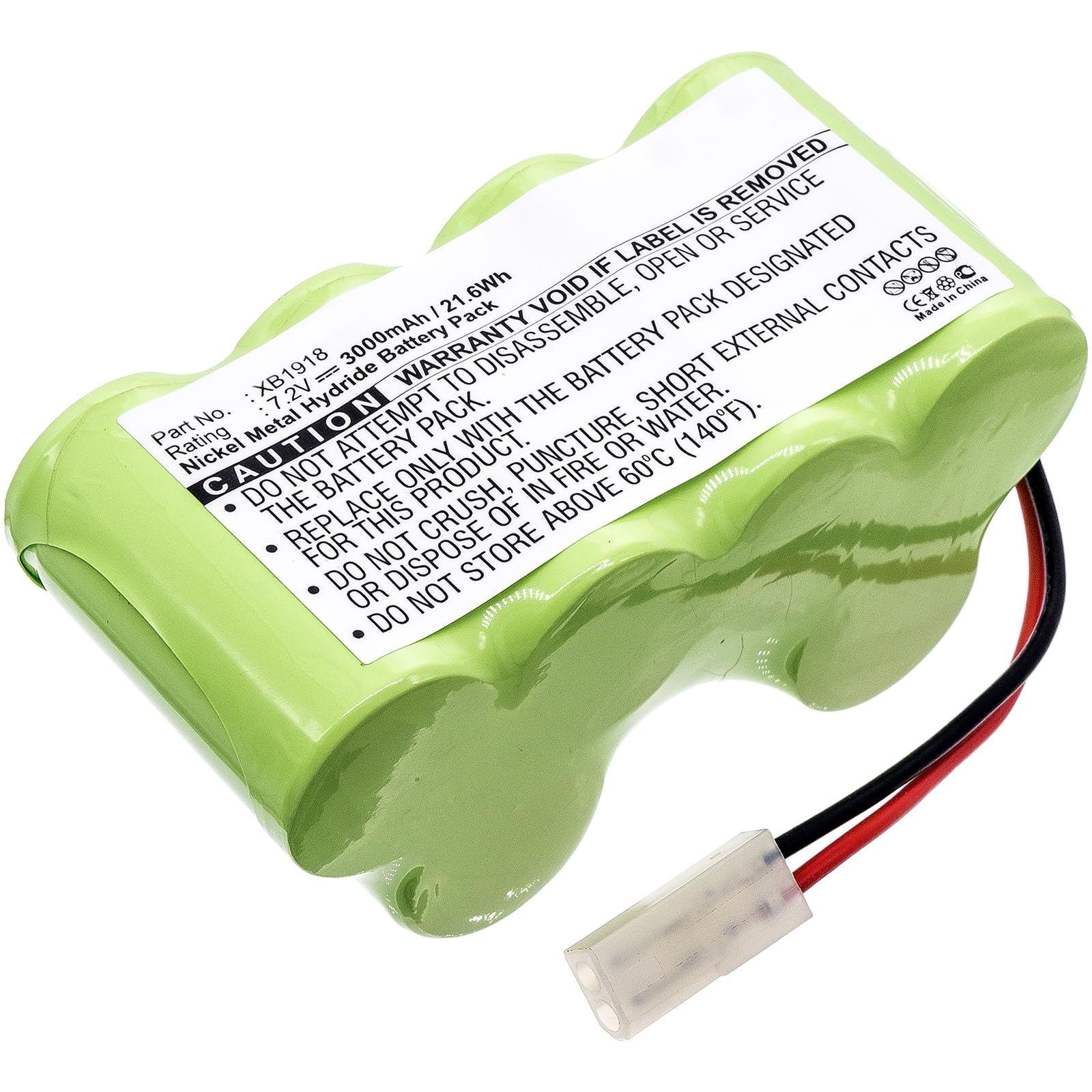 Synergy Digital 7.2V 3000mAh Ni-MH Replacement Battery for Shark V1917SI & Euro Pro XB1918 Vacuum Cleaners | High Capacity | Perfect for Home Cleaning, Car Detailing & Pet Hair Removal