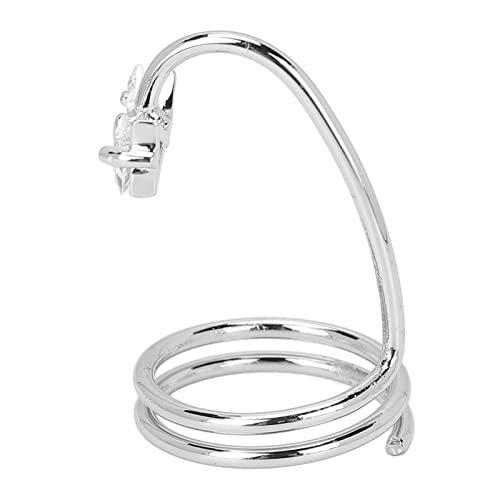 Adjustable Fashionable Finger Nail Ring - Creative Nail Shaped Manicure Jewelry for Women & Girls (3056 Platinum) | Perfect for Nail Art, Parties, Cosplay & Unique Fashion Accessories