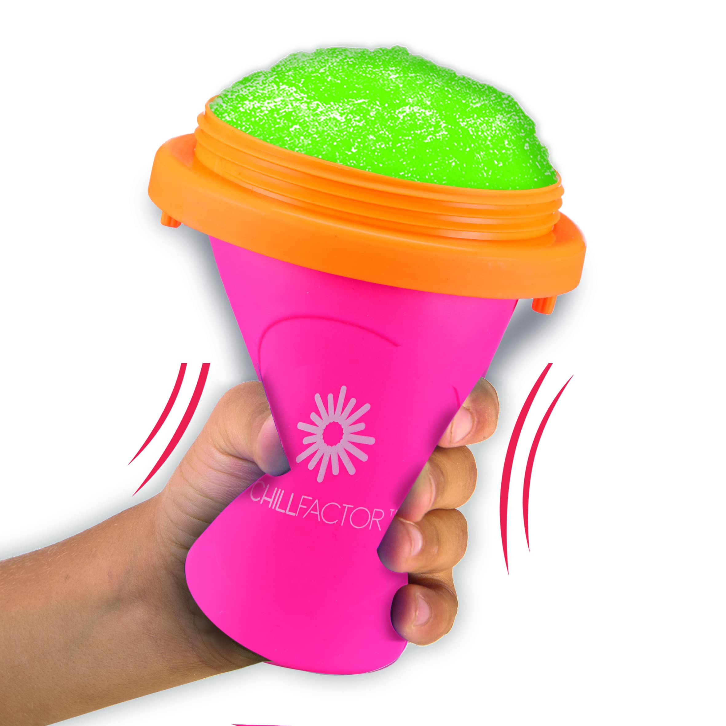 ChillFactor Slushy Maker Cup - Reusable DIY Slushie Maker for Kids & Adults, Neon Pink Frozen Drink Maker, Perfect for Summer Parties, Poolside Treats & Family Fun