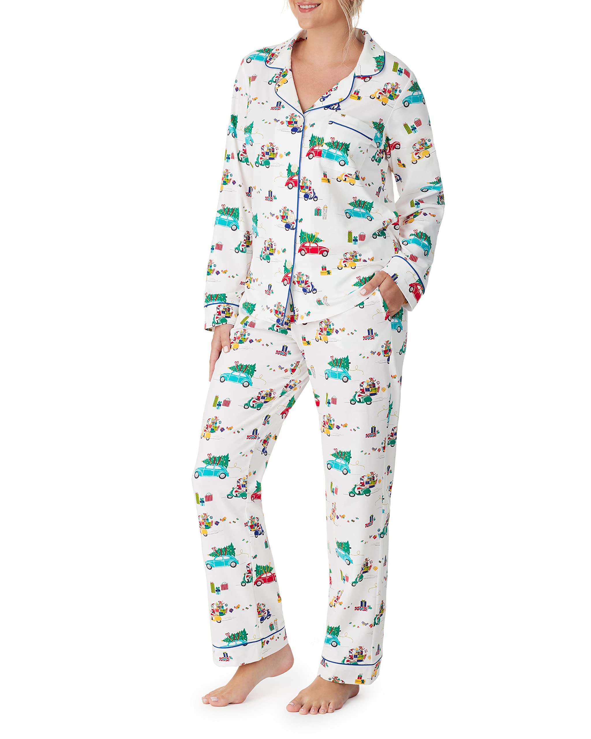 Organic Cotton Long Sleeve Classic PJ Set for Women - BedHead PJs Holiday Collection - US Size 16 (XL) - Soft & Comfortable Sleepwear for Christmas, Winter Nights & Cozy Loungewear