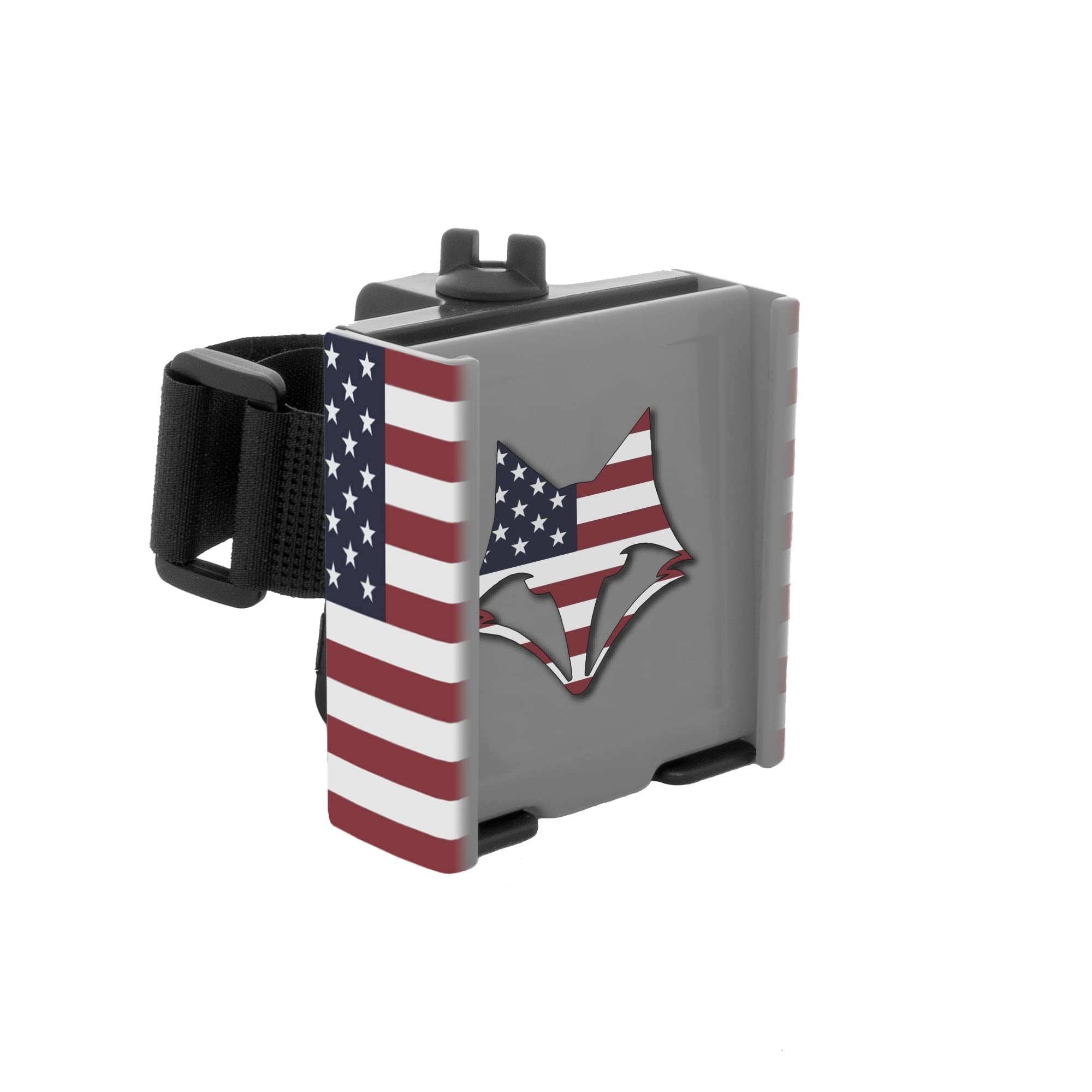 DESERT FOX GOLF Phone Caddy - American Flag Golf Accessory | Clip-on Golf Cart Phone Holder for iPhone & Android | Perfect for Golf Courses & Outdoor Sports