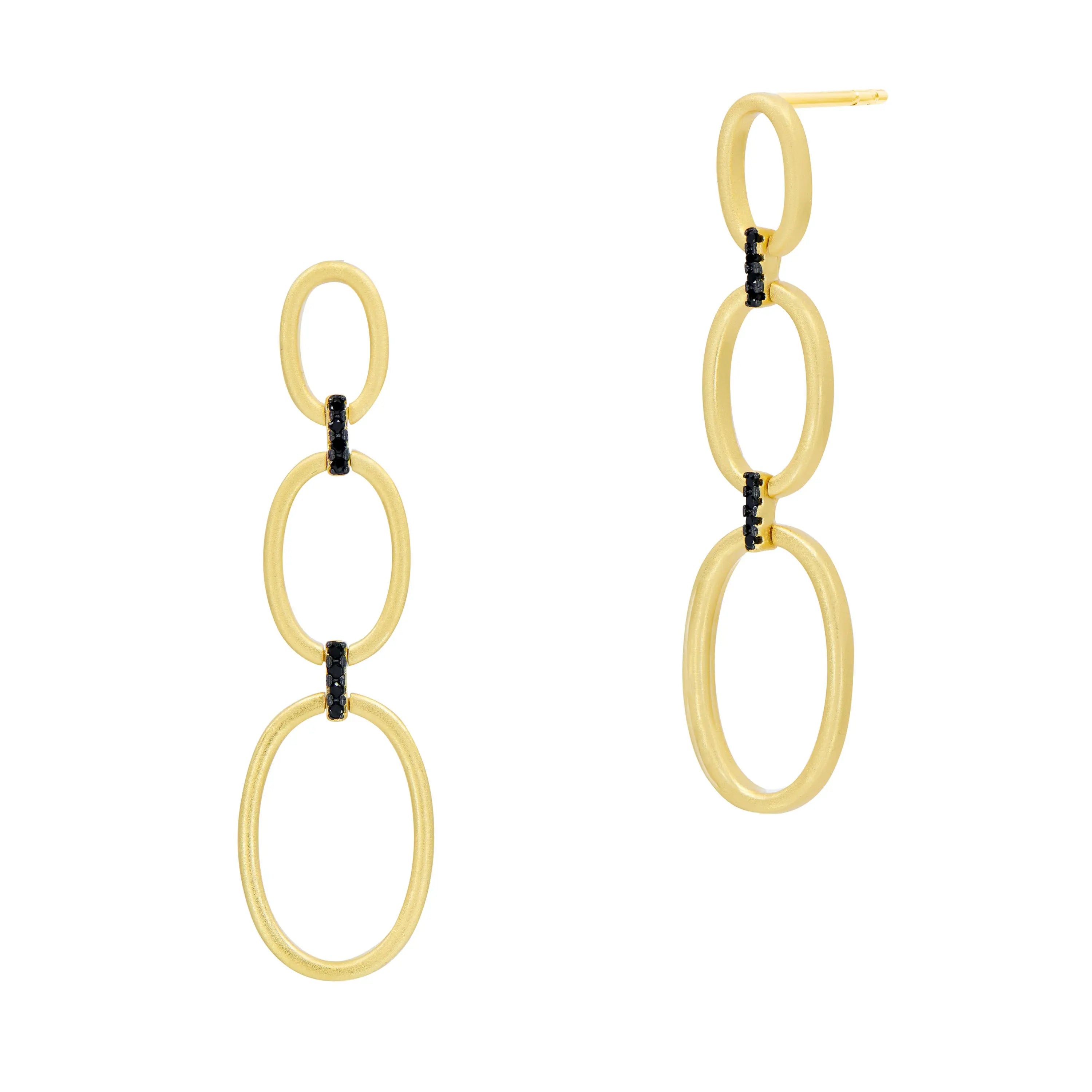 Industrial Finish Cage Linear Drop Earrings for Women - Elegant Dangle Earrings for Parties, Weddings & Everyday Wear | Gold & Silver Plated Jewelry