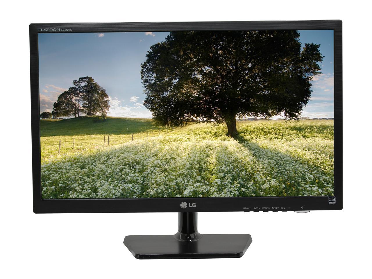 LG E2442TC BN 24-Inch Widescreen LED Monitor - 5ms Response, 250 cd/m² Brightness, 5,000,000:1 DFC Ratio - Perfect for Home Office, Gaming & Multimedia (Black)