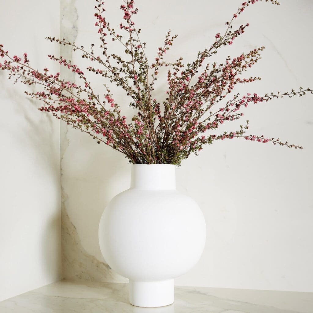 Cyan Design 10917 Libra Vase - White Medium Size - Elegant Home Decor for Living Room, Dining Table & Wedding Centerpiece
