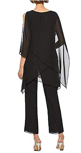 Elegant Plus Size Sleeveless Chiffon Pantsuit Set for Mother of the Bride - Women's Formal Evening Wear for Weddings, Parties & Special Occasions