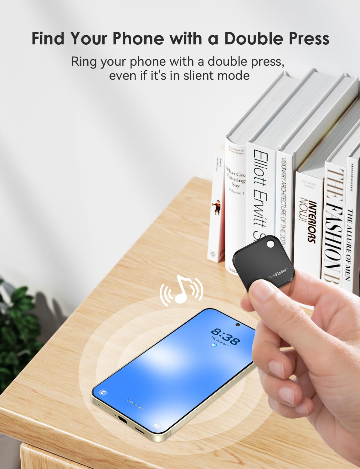 Bluetooth Tracker 4 Pack - Smart Key Finder & Item Locator for Keys, Wallets, Bags, Luggage & Pets | 300ft Range, Water Resistant, Replaceable Battery | Works with iPhone & Android | Perfect for Travel, Office & Daily Use