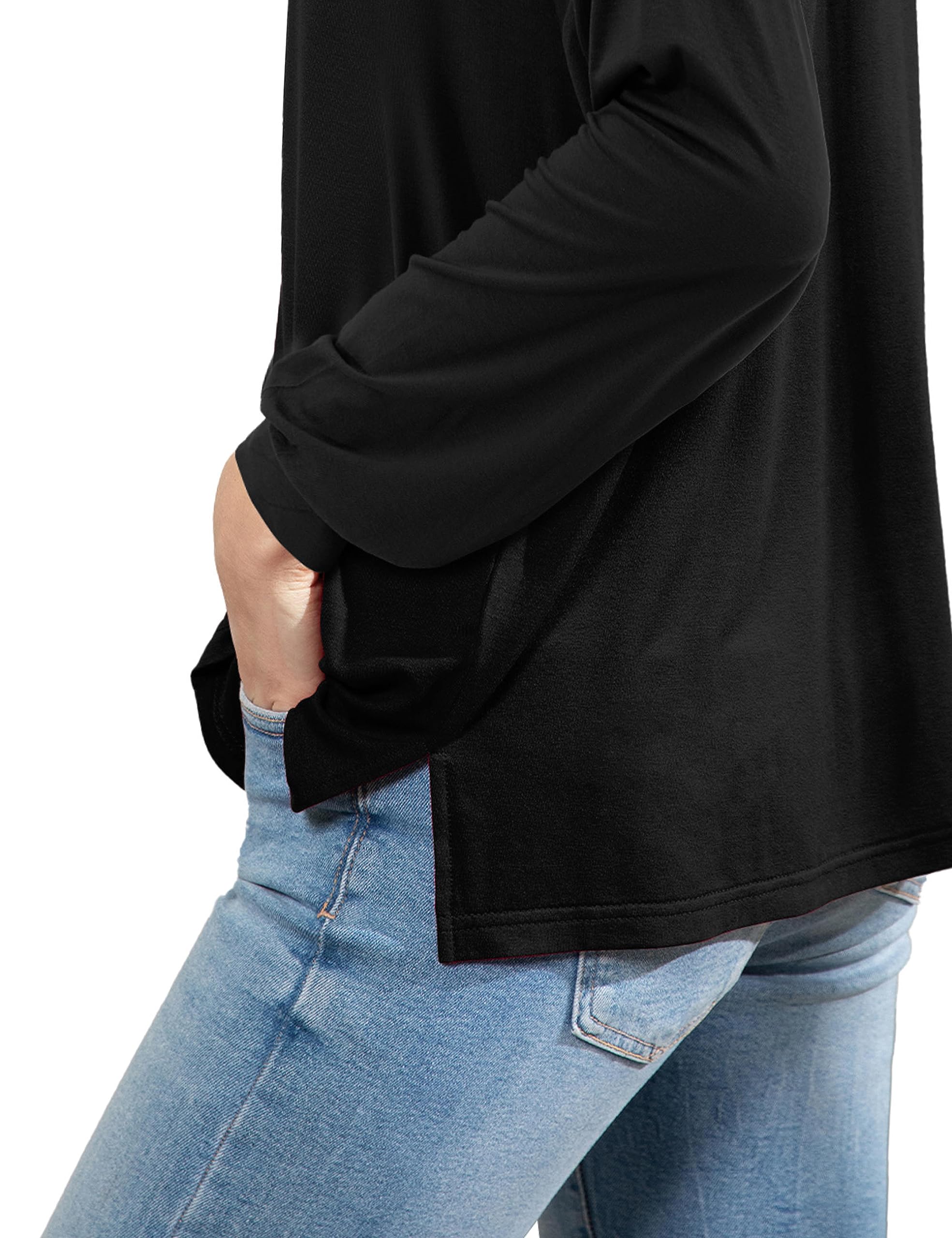 Beluring Women's Button Down Long Sleeve Shirts - V Neck Casual Loose Fit Blouse Top for Work, Office & Everyday Wear