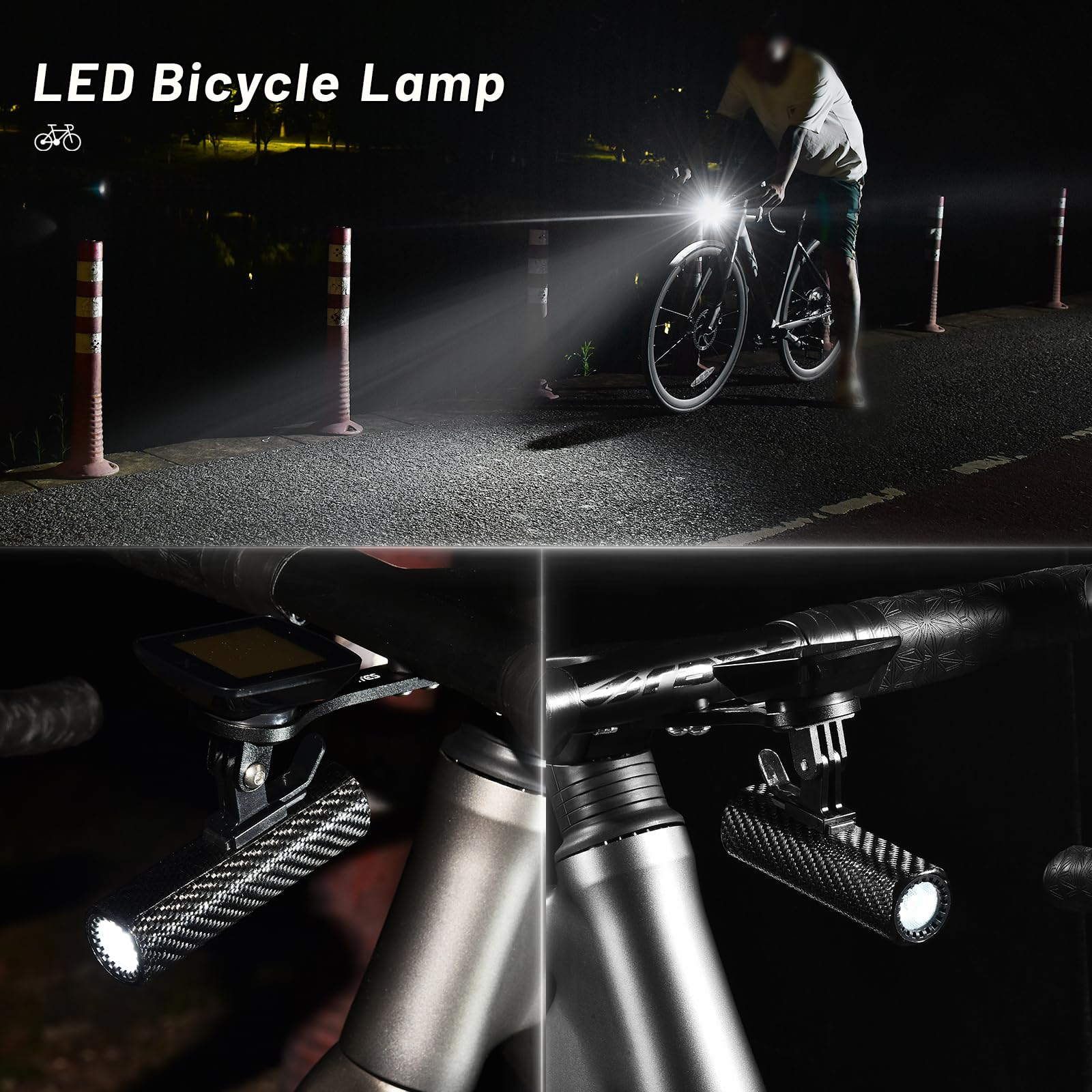 1200 Lumen USB Rechargeable LED Bike Headlight - Waterproof Bicycle Front Light for Night Riding & Cycling Safety | Perfect for Commuting, Mountain Biking & Road Cycling