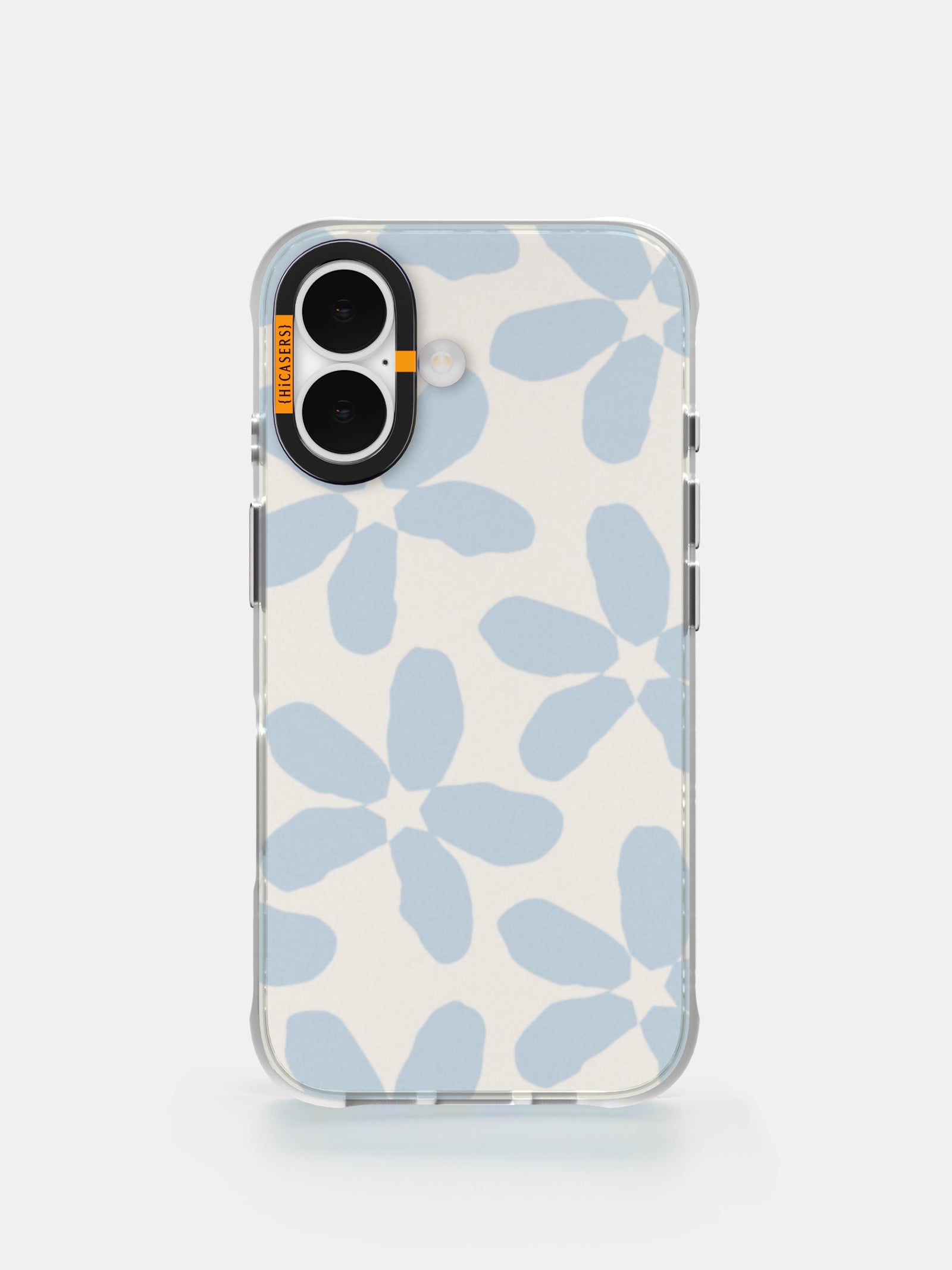 Starry Blossom Soft Blue Phone Case - Cute Floral Design Protective Cover for iPhone & Samsung - Perfect for Everyday Use, Travel & Gifting