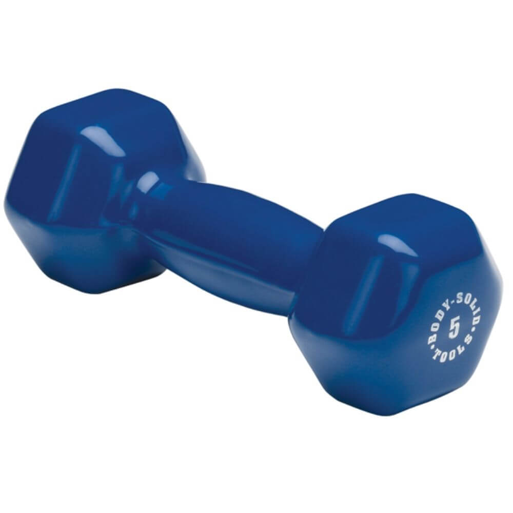Body Solid BSTVD Vinyl Dumbbells Set - Premium Home Gym Equipment for Strength Training & Weightlifting | Perfect for Home Workouts, CrossFit & Fitness Studios