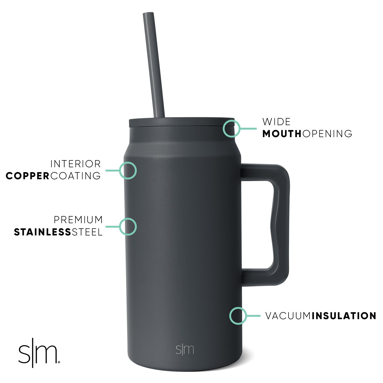 Trek Tumbler 50oz Stainless Steel Vacuum Insulated Water Bottle - Keeps Drinks Hot/Cold for 24 Hours - Perfect for Hiking, Camping & Outdoor Adventures