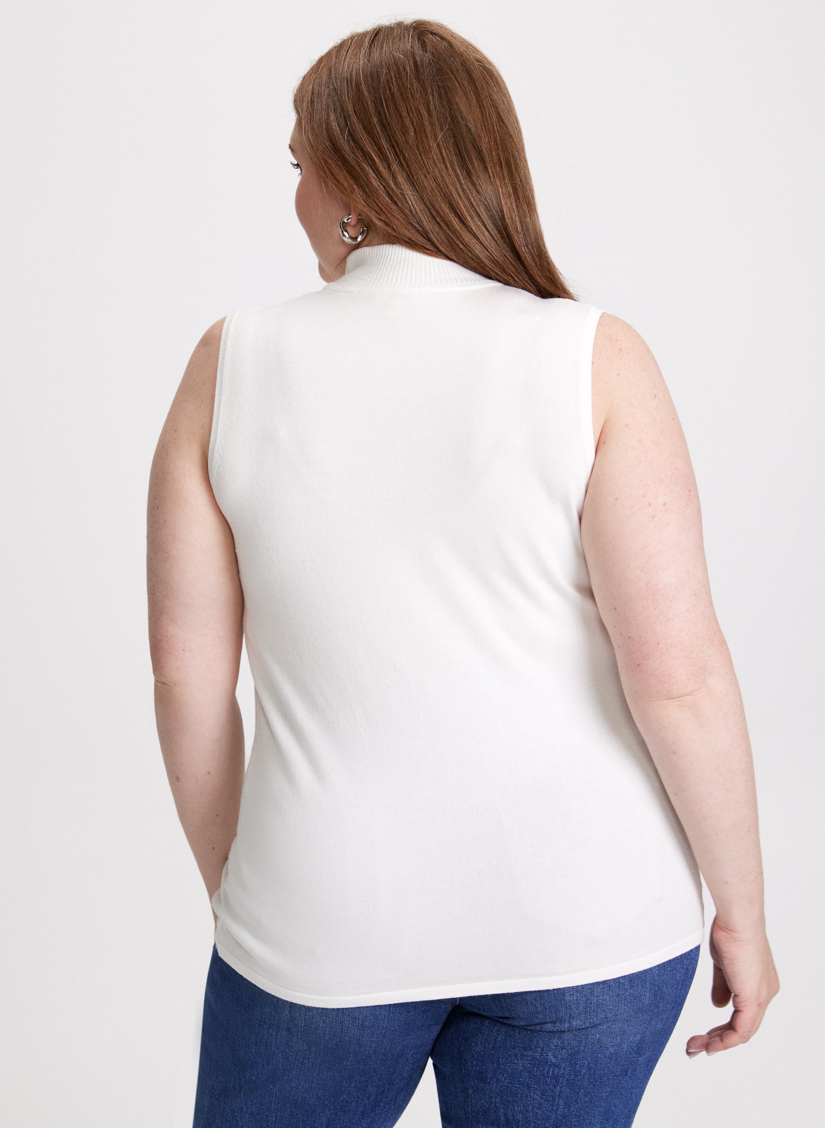 Essential Mock Neck Tank Top for Women - Soft Stretch Comfort Fit Casual Wear - Perfect for Yoga, Workouts & Everyday Outfits