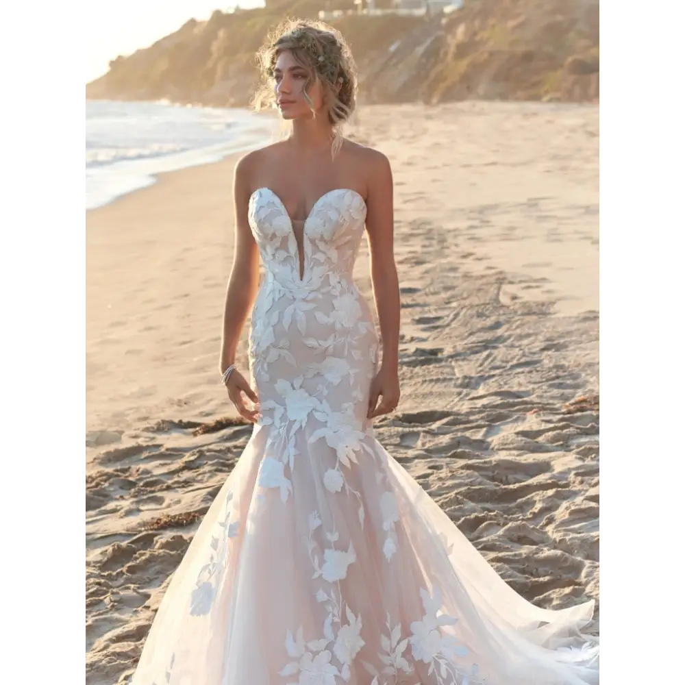 Rebecca Ingram Hattie Marie Wedding Dress – Elegant Lace A-Line Gown for Brides, Bridesmaids & Formal Events | Perfect for Church Ceremonies, Beach Weddings & Evening Galas