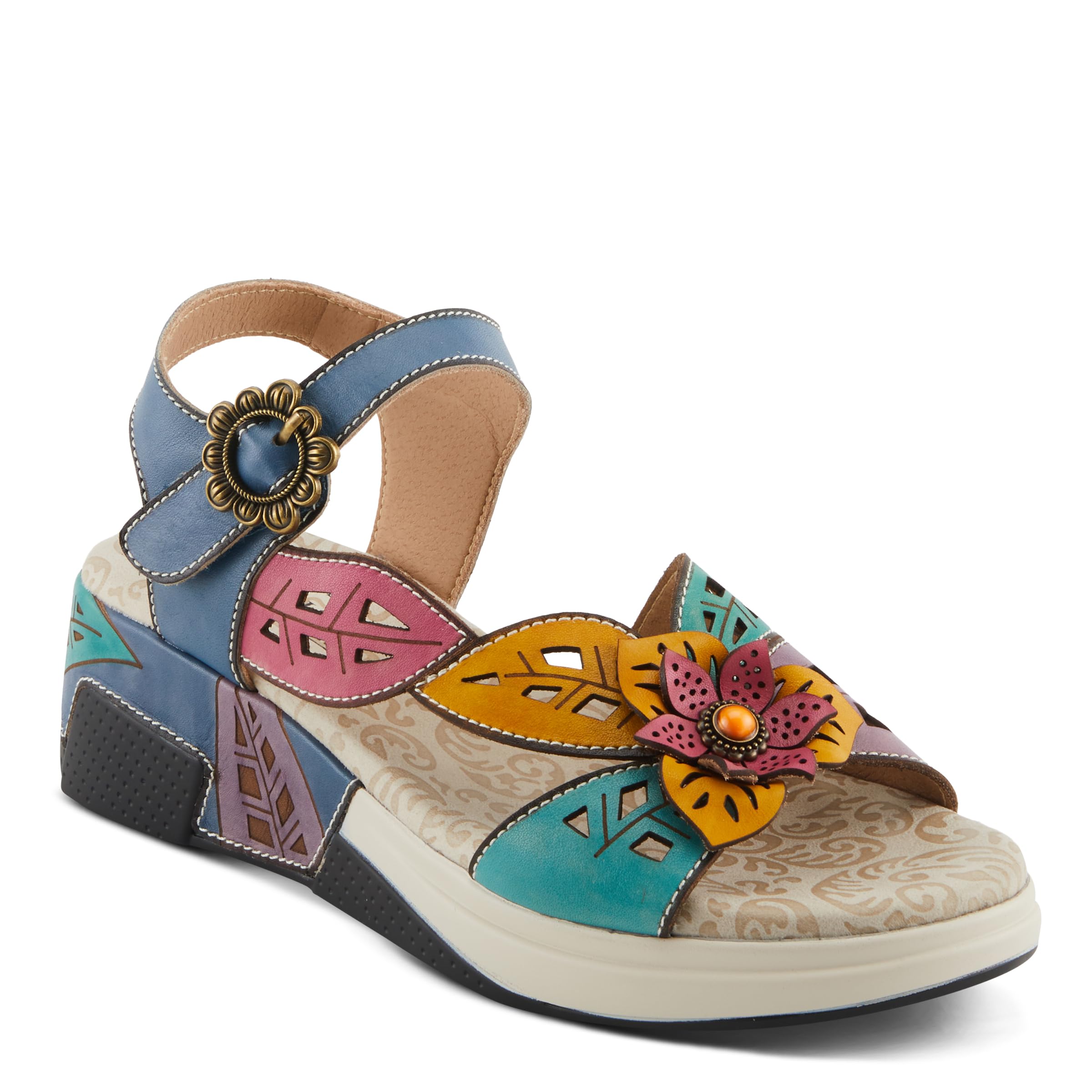Spring Step L'Artiste Women's ALORA - Hand-Painted Lightweight Comfortable Sandals for Walking, Travel & Casual Wear | Breathable Athleisure Footwear for Women