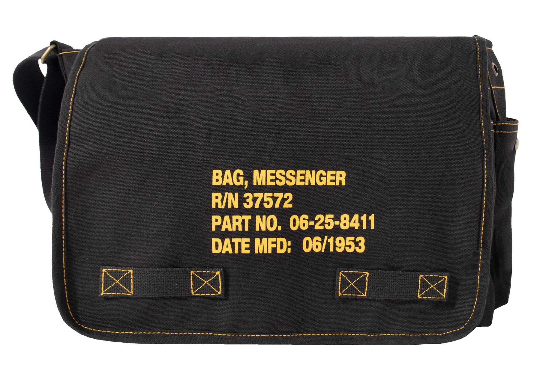 Premium Heavyweight Canvas Messenger Bag - Durable Crossbody Shoulder Bag for Men & Women, Black - Perfect for Work, Travel & Everyday Use