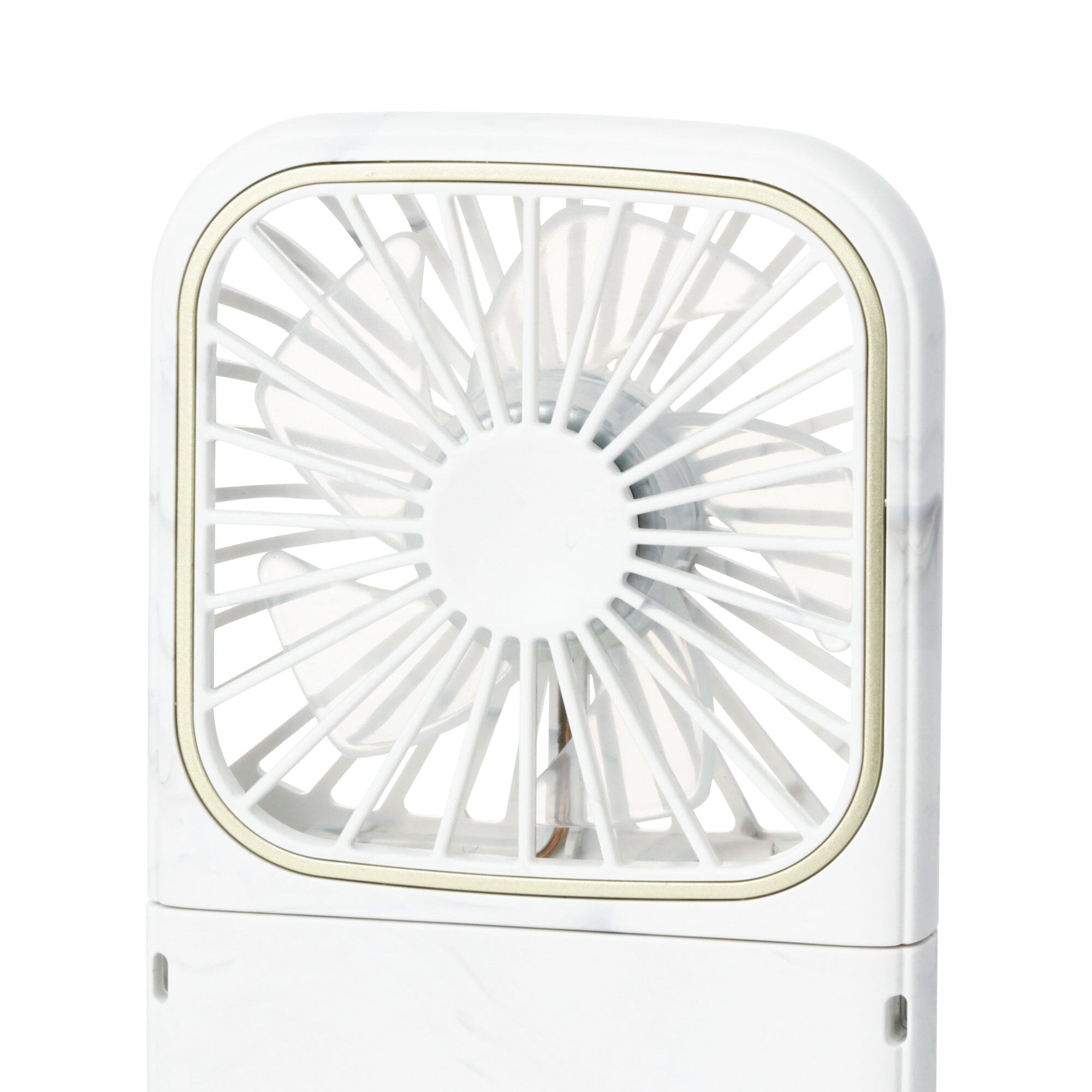 FRAIS Smart Handy Fan - Portable USB Rechargeable Mini Fan with Marble White Design - Perfect for Office, Travel, and Outdoor Activities