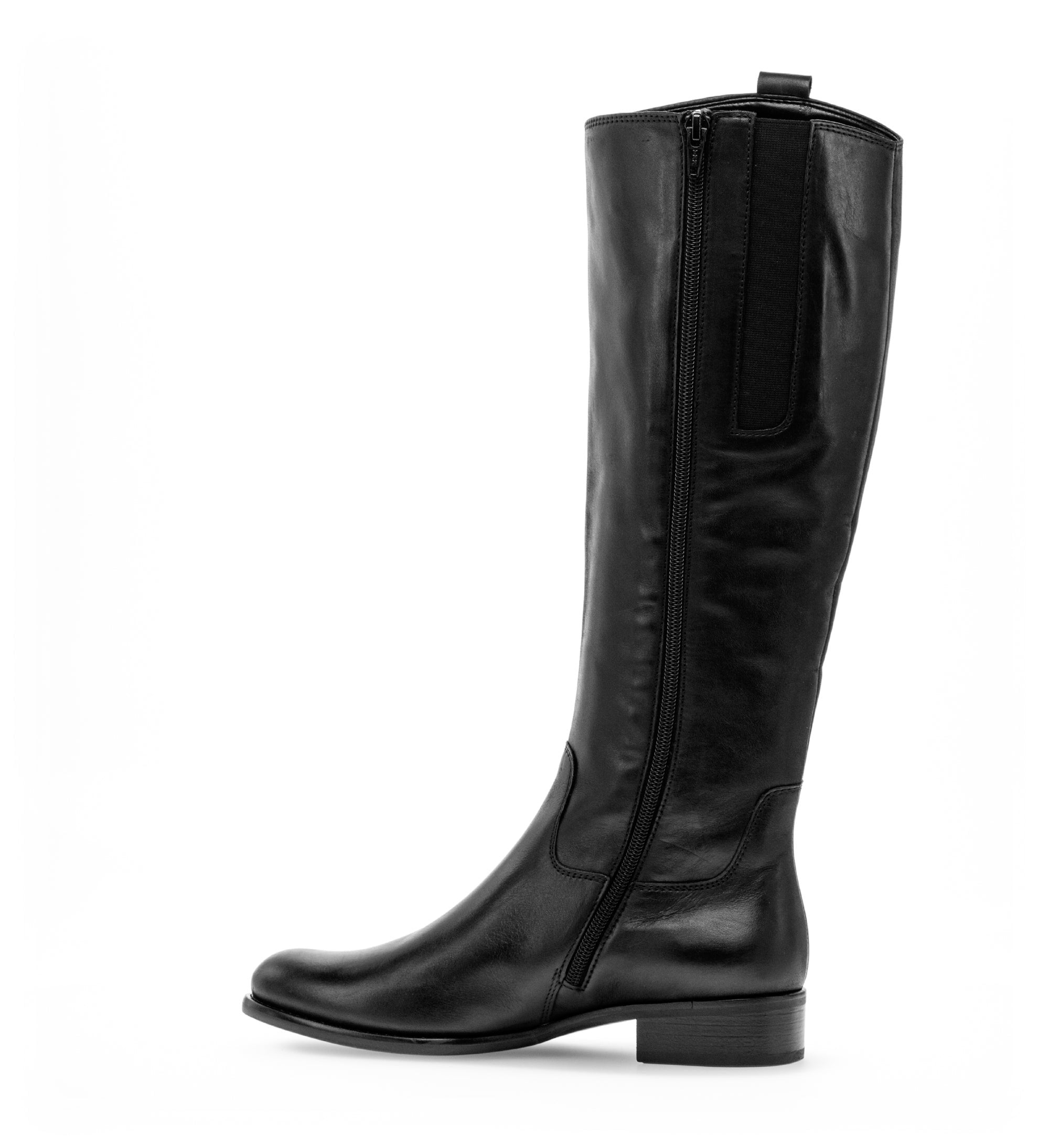 GABOR Women's Black Leather Knee High Riding Boots 64927 - Stylish & Comfortable for Equestrian, Casual & Office Wear