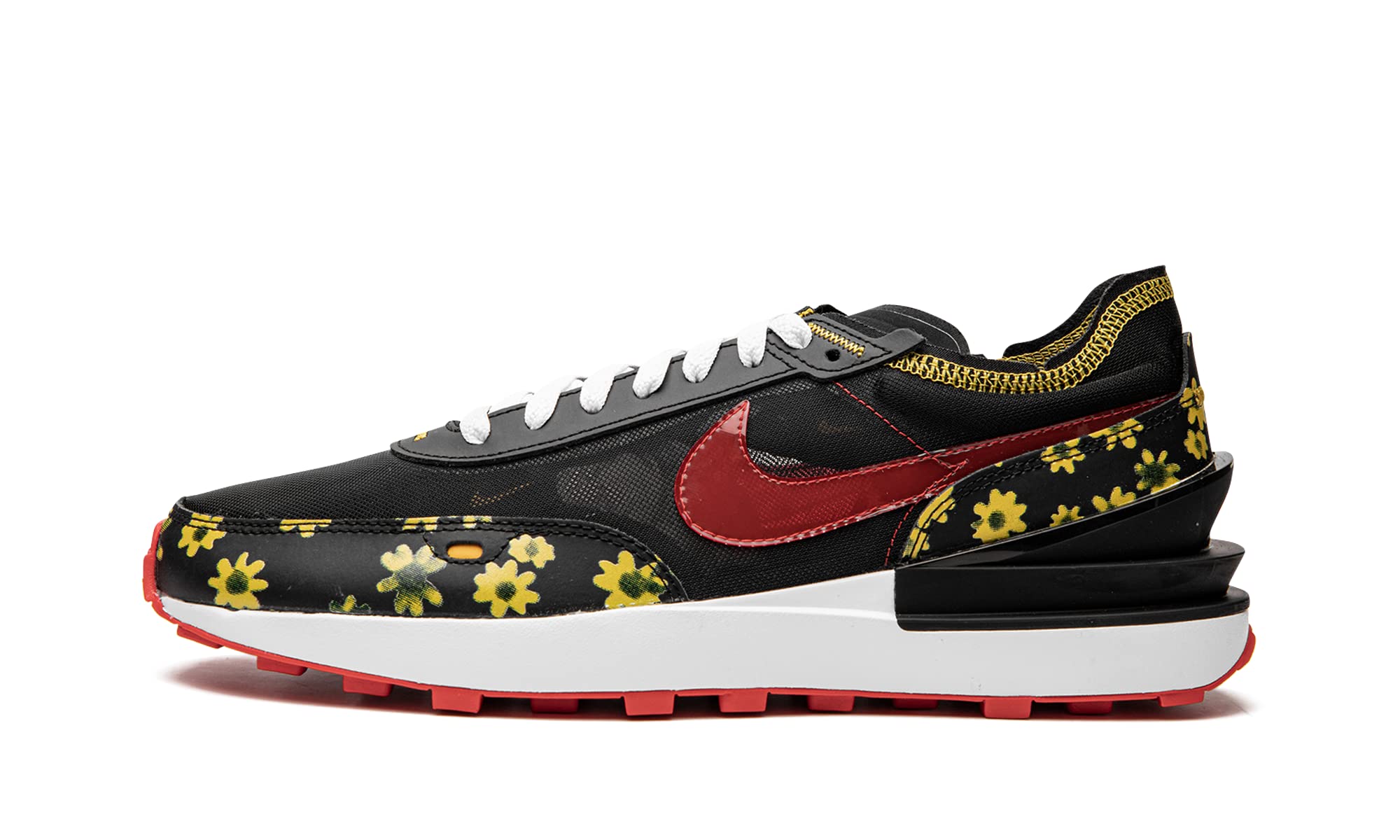 Nike Men's Waffle One Running Shoes - Black/Habanero Red/Vivid Sulfur-White (DQ7637 001) | Lightweight & Breathable for Jogging, Gym Workouts & Daily Wear