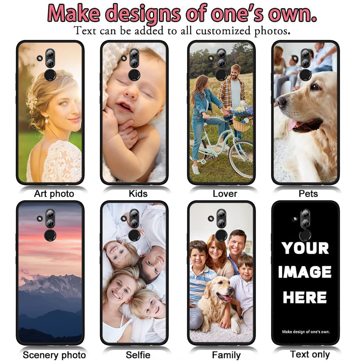 Custom Huawei Honor 9X Phone Case with Personalized Picture - Shockproof Silicone Protective Cover in Black | Soft Candy Design for Christmas & Birthday Gifts | Perfect for Daily Use, Travel & Special Occasions