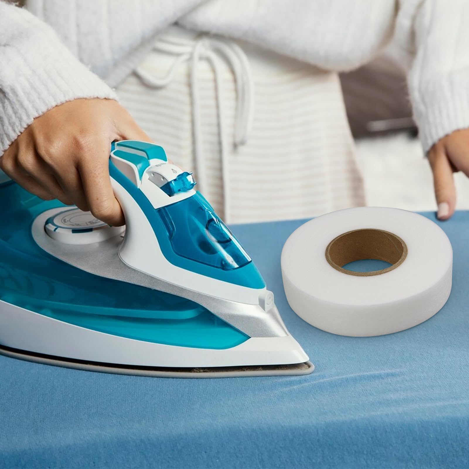 140 Yards Stitch Witchery Hemming Tape - 1 Inch No Sew Iron-On Adhesive Tape (2 Rolls) | Fusible Wonder Web for Hemming Pants, Curtains & Clothes | Perfect for Quick Clothing Repairs & DIY Fabric Projects