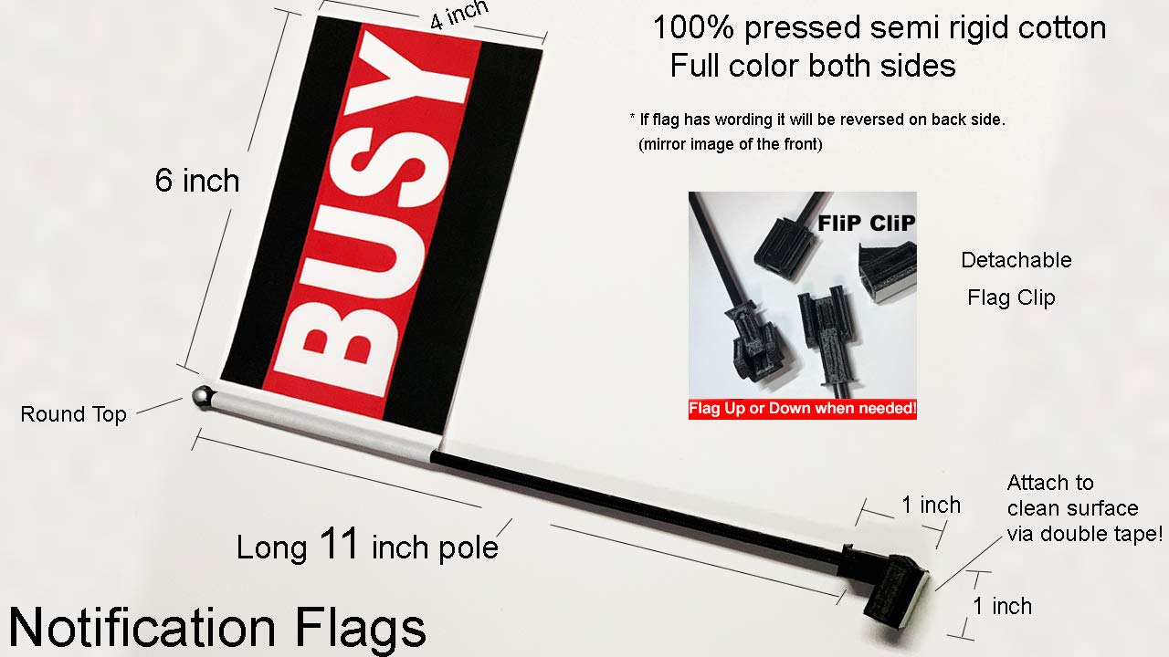 Busy Desk Flag Up/Down Flip Clip Pomodoro Status Alert for Office - Perfect for Focus Time Management, Meetings & Productivity Tracking in Workspaces