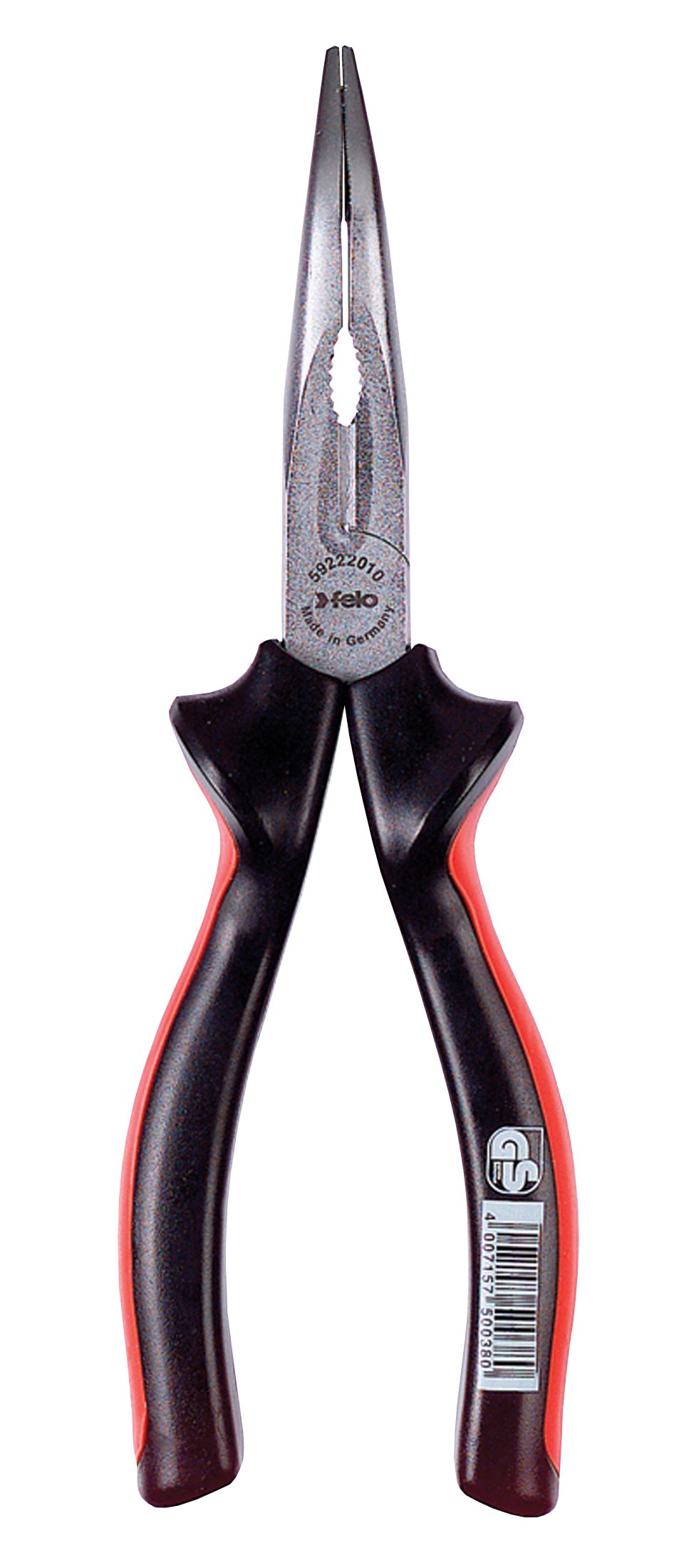 Felo 07157 50038 7-7/8-Inch Chain Nose Pliers with 45-Degree Angled Head - Professional Jewelry Making & Electronics Repair Tool for Precision Work