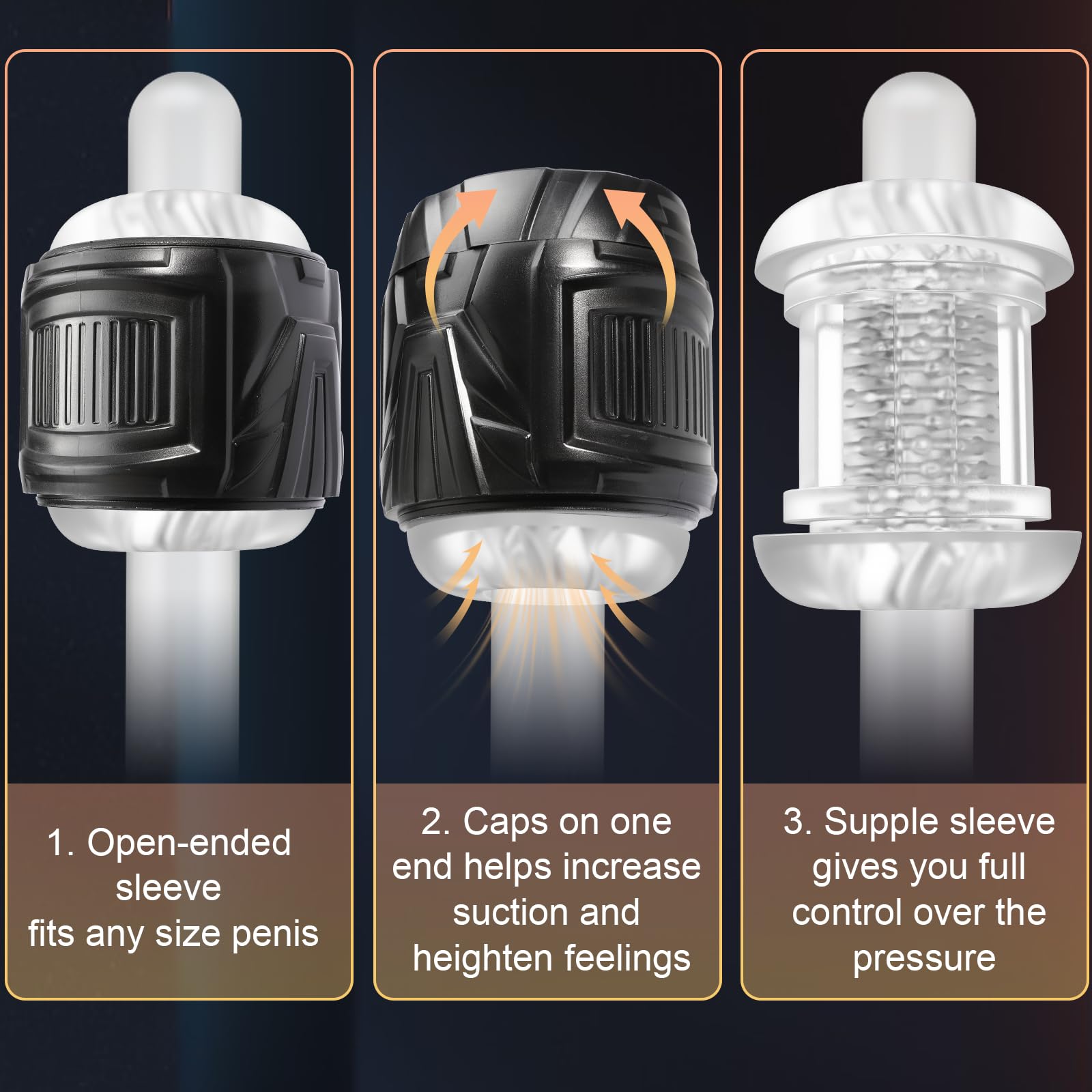 Realistic Male Masturbator - 3D Textured Open-Ended Penis Sleeve for Intense Solo Pleasure | Portable Pocket Pussy & Blowjob Simulator | Discreet Adult Sex Toy for Men | Perfect for Travel, Home Use & Private Moments