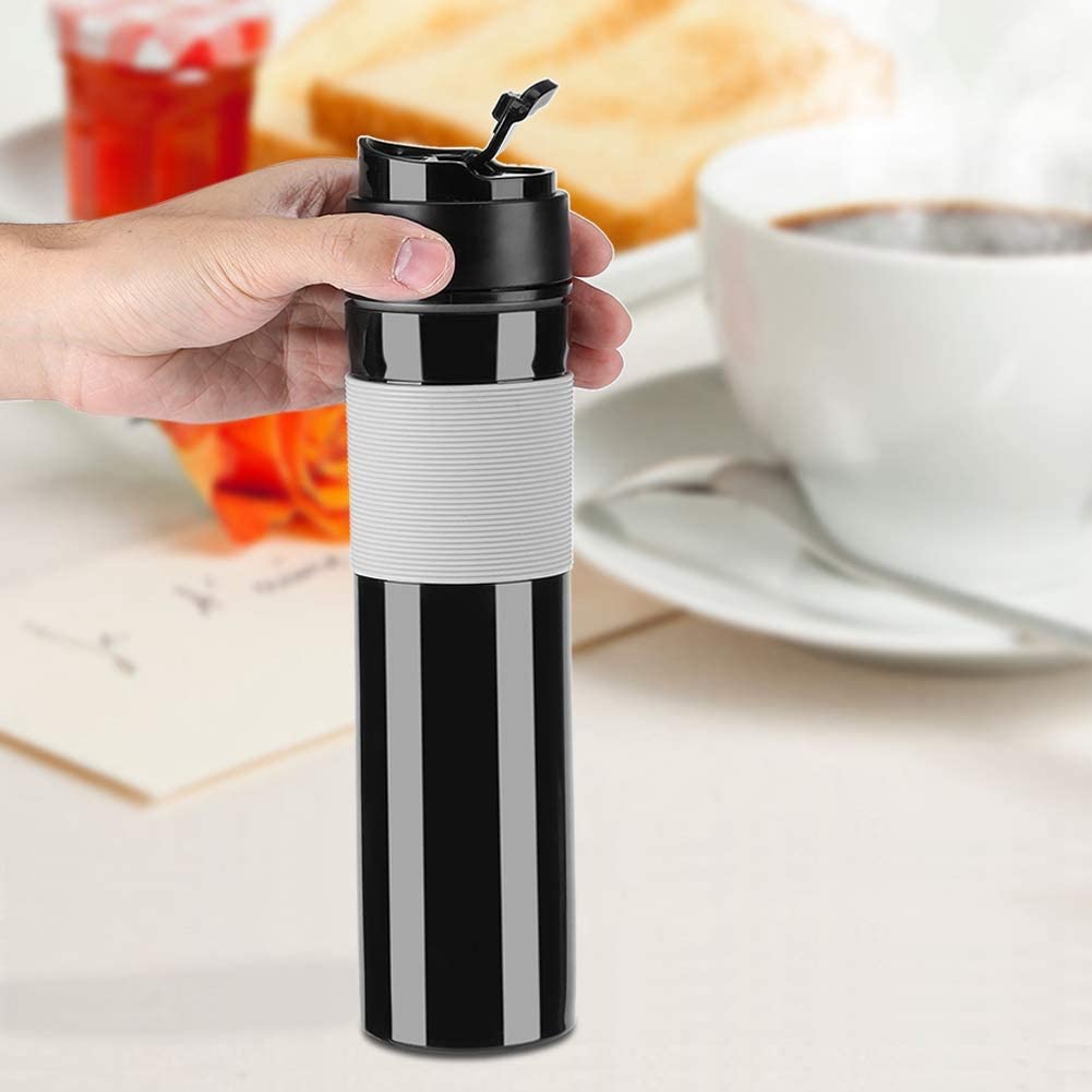 350ml Portable Insulated Water Bottle - Leakproof Travel Coffee & Tea Thermos for Hiking, Camping, Gym - BPA Free Stainless Steel Vacuum Flask for Hot & Cold Drinks