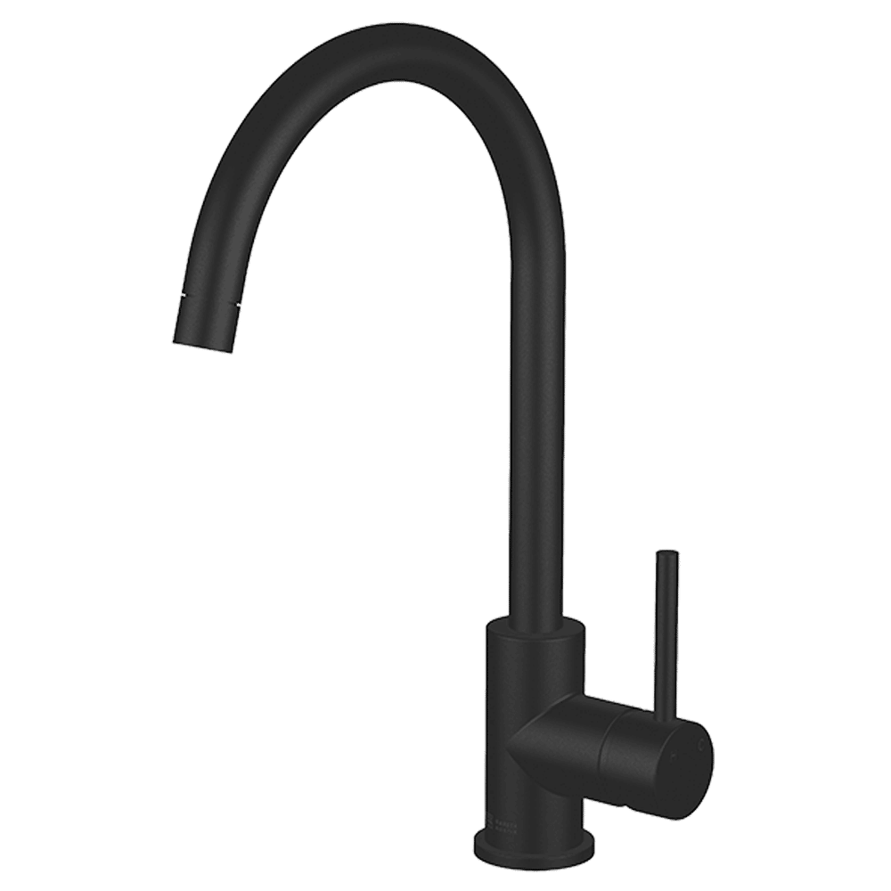 Gareth Ashton Lucia Kitchen Mixer Tap - Black 3K4 B | Modern Single Lever Sink Faucet for Home & Restaurant Use | Perfect for Washing Dishes, Filling Pots & Daily Kitchen Tasks