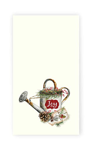 Holiday Joy Decorative Tea Towel Set - Christmas Kitchen Dish Towels for Holiday Decor - Handmade Cotton Hostess Gift for Christmas Party & Home Decoration