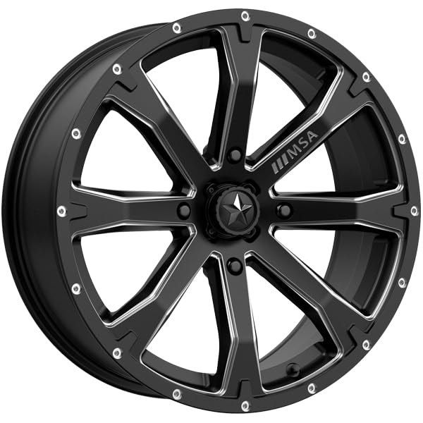 MA42 14X7 4X110 Satin Black Mill 10MM Wheel - M42-04710 - Perfect for Off-Road Trucks & SUVs