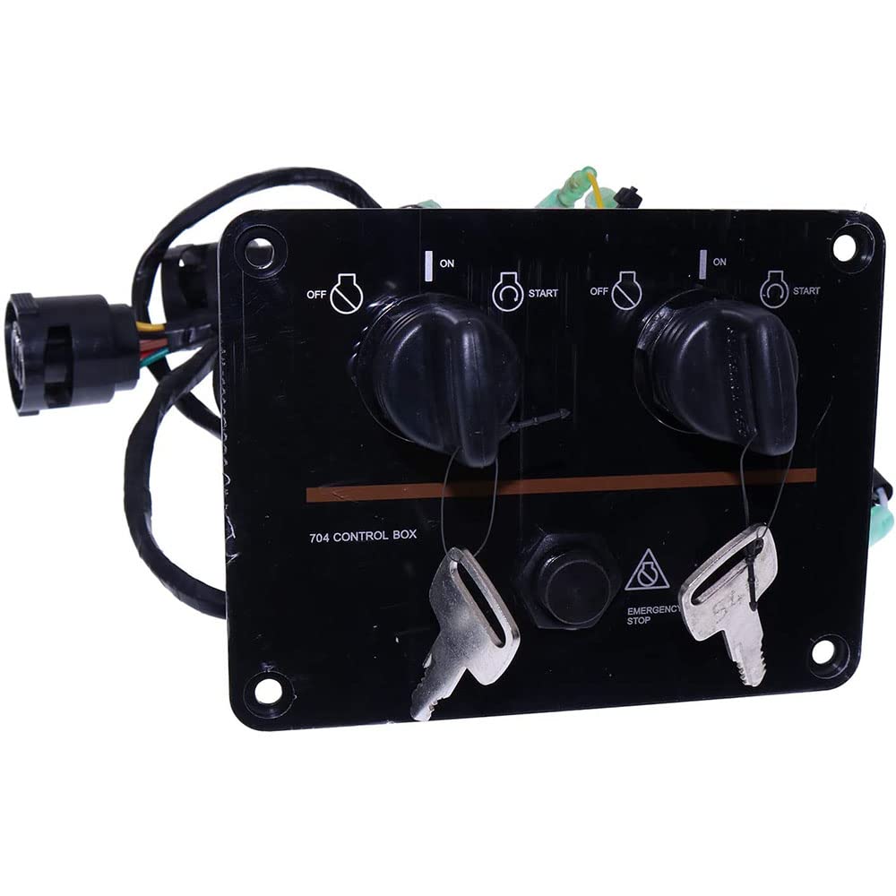 12V Marine Switch Panel - Dual Engine Key Switch Panel Assembly for Yamaha Outboard Motors (6K1-82570-08-00) - Perfect for Boat Control & Engine Management Systems