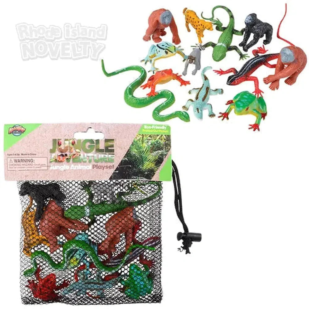 12-Piece Jungle Mesh Bag Play Set for Kids - Durable Outdoor & Indoor Toy for Pretend Play, Camping, and Beach Adventures