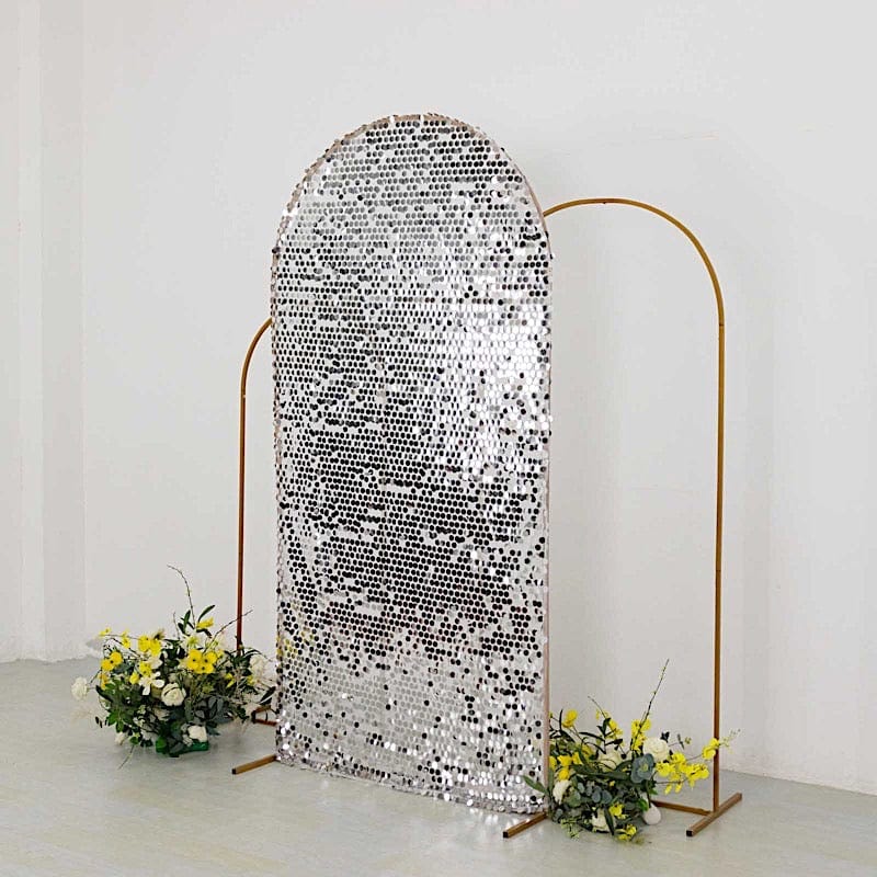 Sparkly Big Payette Sequin Fitted Chiara Backdrop Stand Cover - Elegant Party Decor for Weddings, Events & Photo Booths