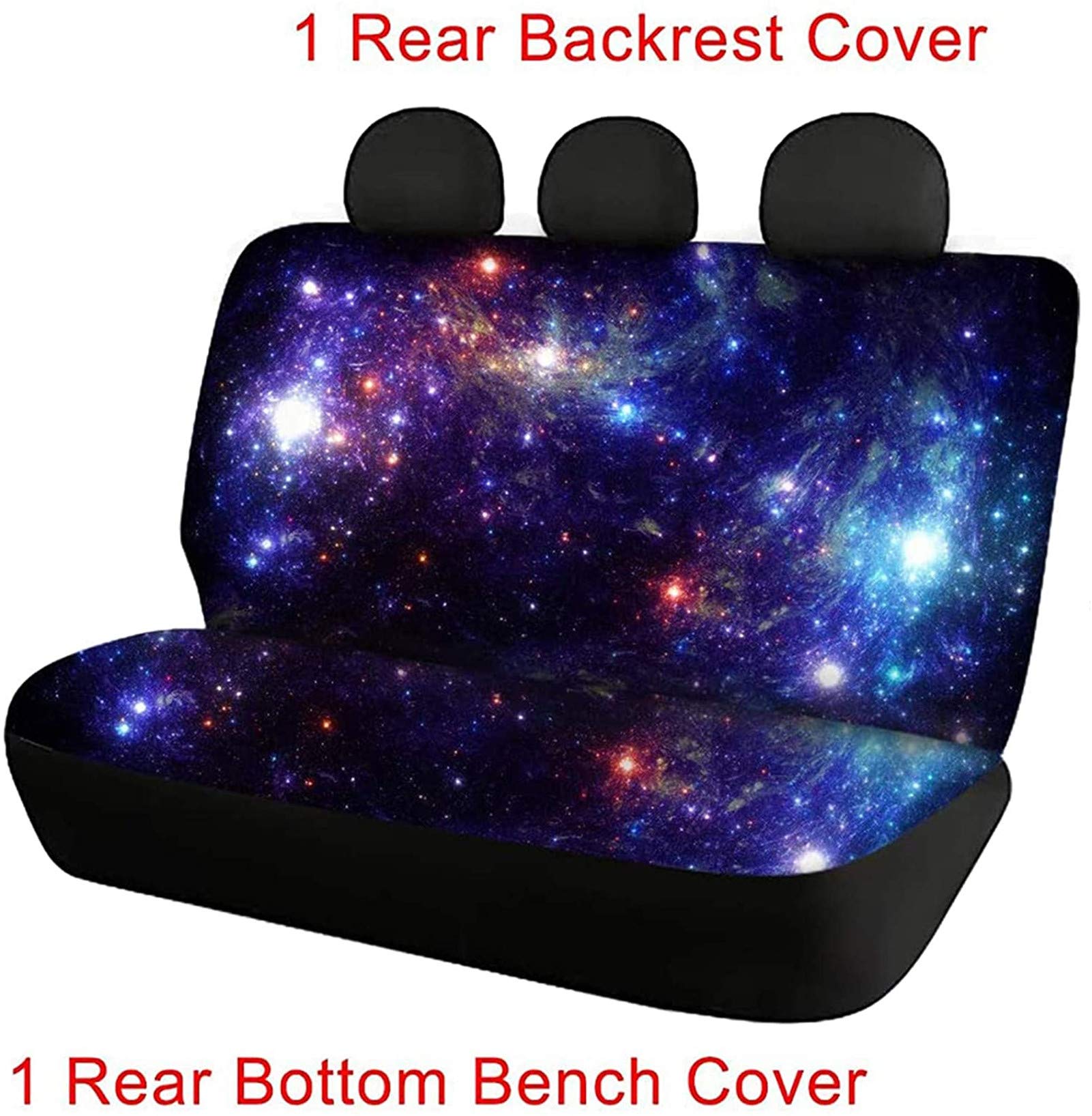 Pink Cow Print Car Seat Covers for Women - Universal Stretch Back Seat Protector for SUV Sedan - Soft Split Bench Seat Cover - Perfect for Road Trips & Daily Commutes