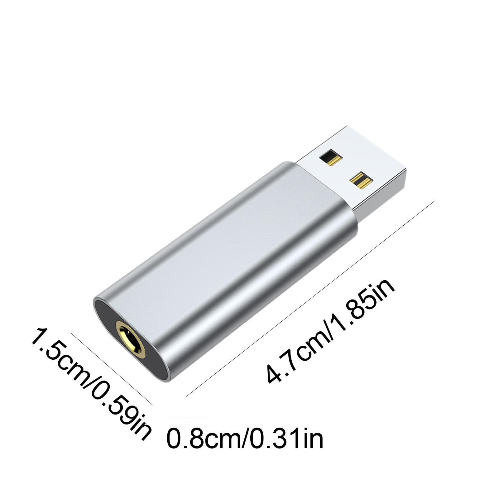 Paodduk USB Sound Adapter - 3.5mm USB Headphone Jack Converter with Audio Driver for Gaming, Streaming & Conference Calls | Compatible with League of Legends, PC Headsets & Laptops | Plug & Play USB Audio Adapter for Home Office & Online Classes