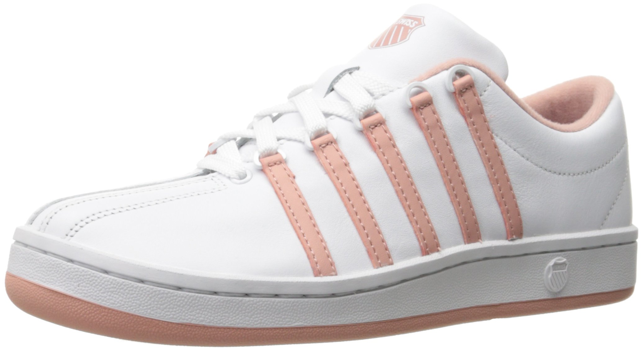 K-Swiss Women's Classic '88 White Leather Fashion Sneakers - Retro Tennis Shoes for Women - Perfect for Casual Wear, Gym & Street Style