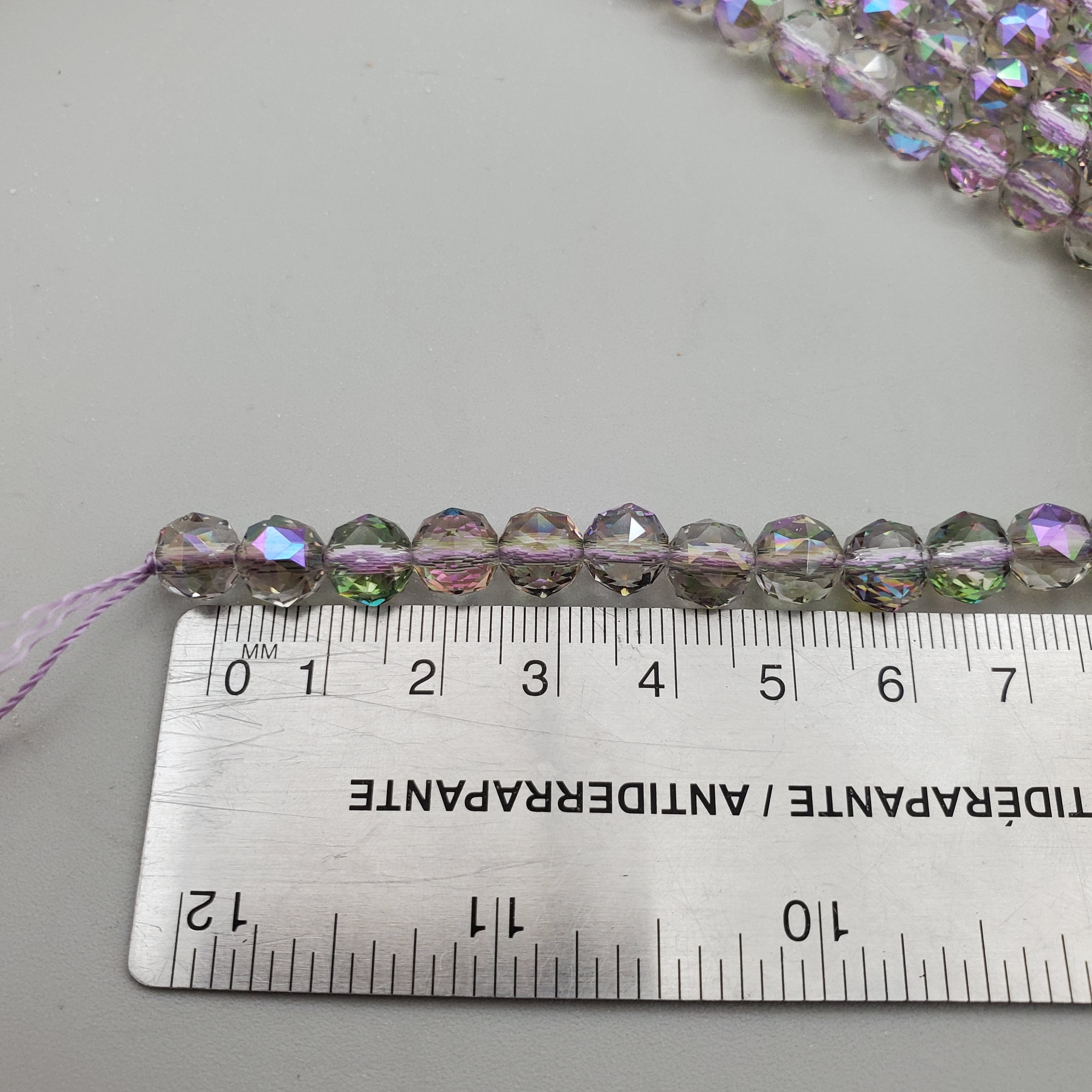 8mm Faceted Crystal Bead Strand - DIY Jewelry Making Supplies for Necklaces, Bracelets & Earrings - Perfect for Crafting, Wedding Decor & Gift Projects