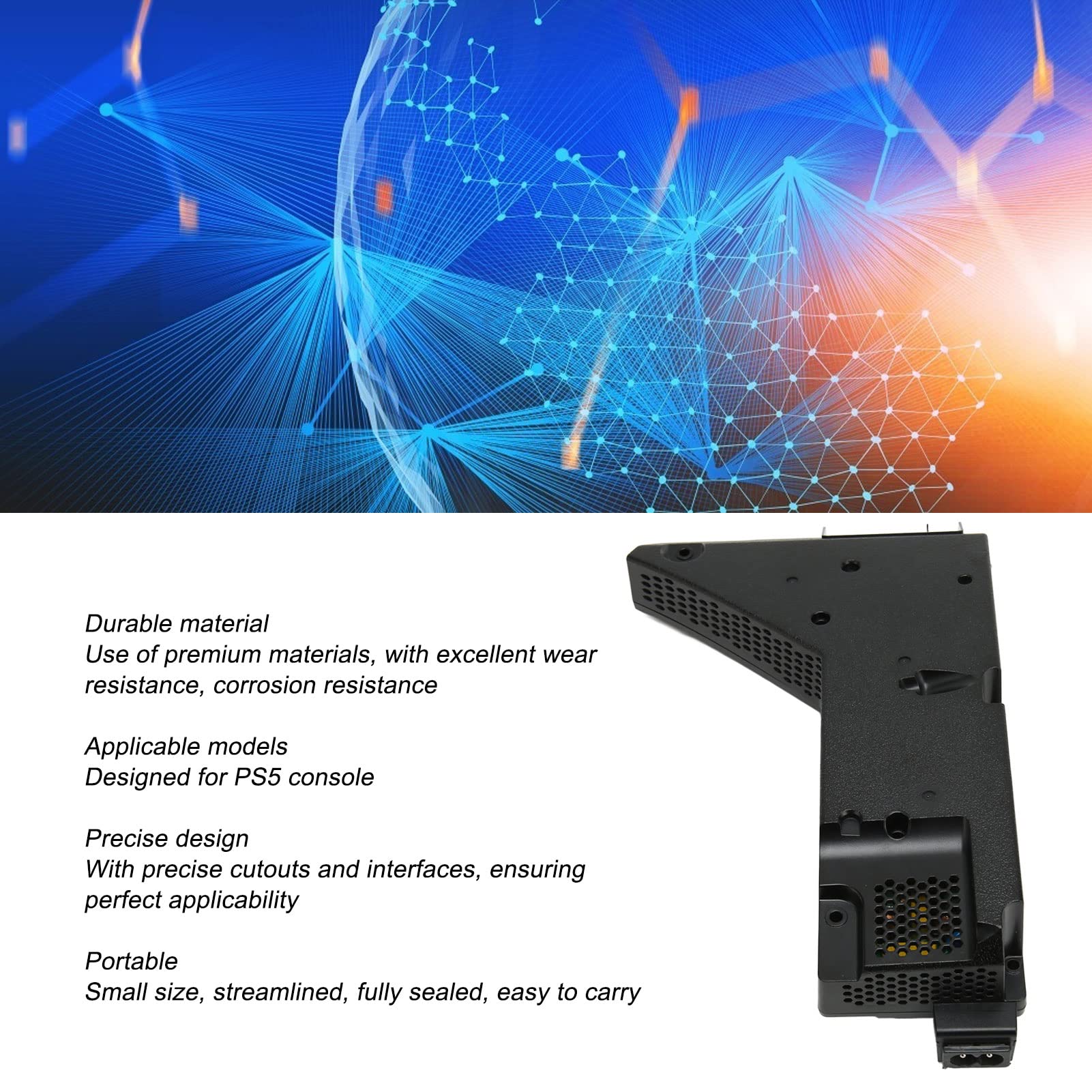 ADP-400ER PS5 Power Supply Replacement - Internal Power Supply Unit with Power Cord for PlayStation 5 Console - Perfect for Gaming Setups & Home Entertainment Systems
