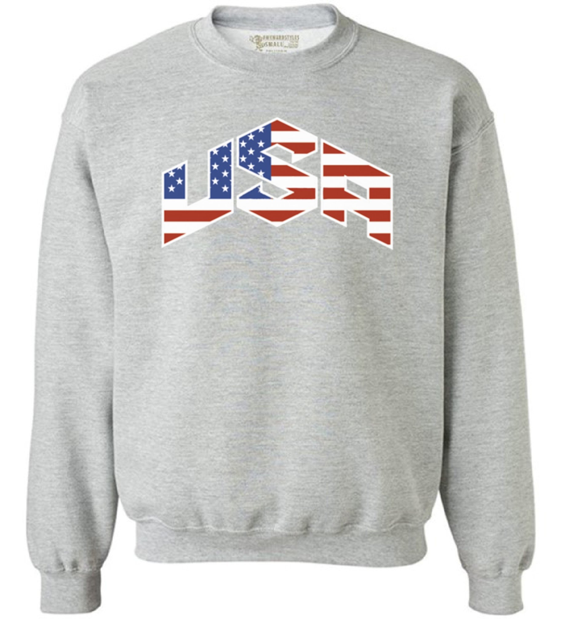 Awkwardstyles Patriotic USA Flag Crewneck Sweatshirt - 4th of July Independence Day Apparel | Perfect for BBQ Parties, Fireworks & National Holidays
