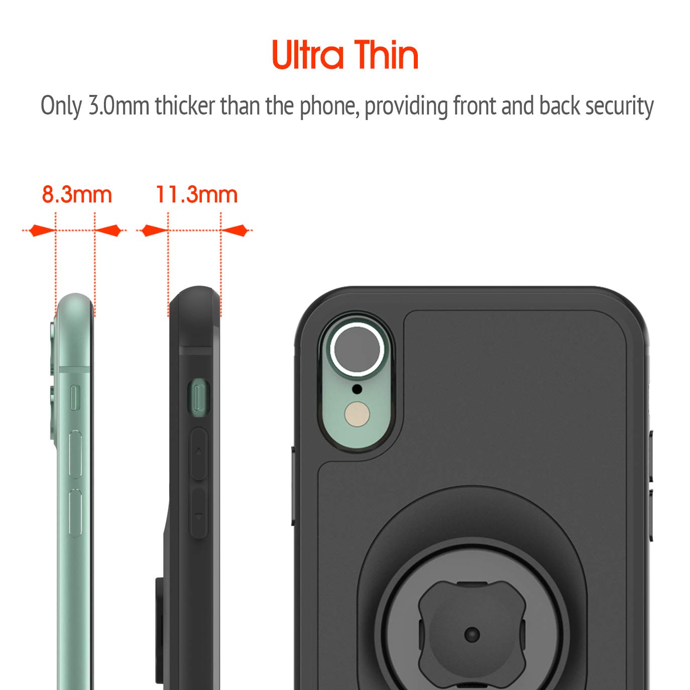 Shockproof Bike Phone Mount Holder for iPhone XR - 360° Rotatable Quick Release Bicycle Phone Holder for Mountain Bike, Road Bike, MTB, eBike Handlebars - Perfect for Cycling, Commuting & Outdoor Adventures