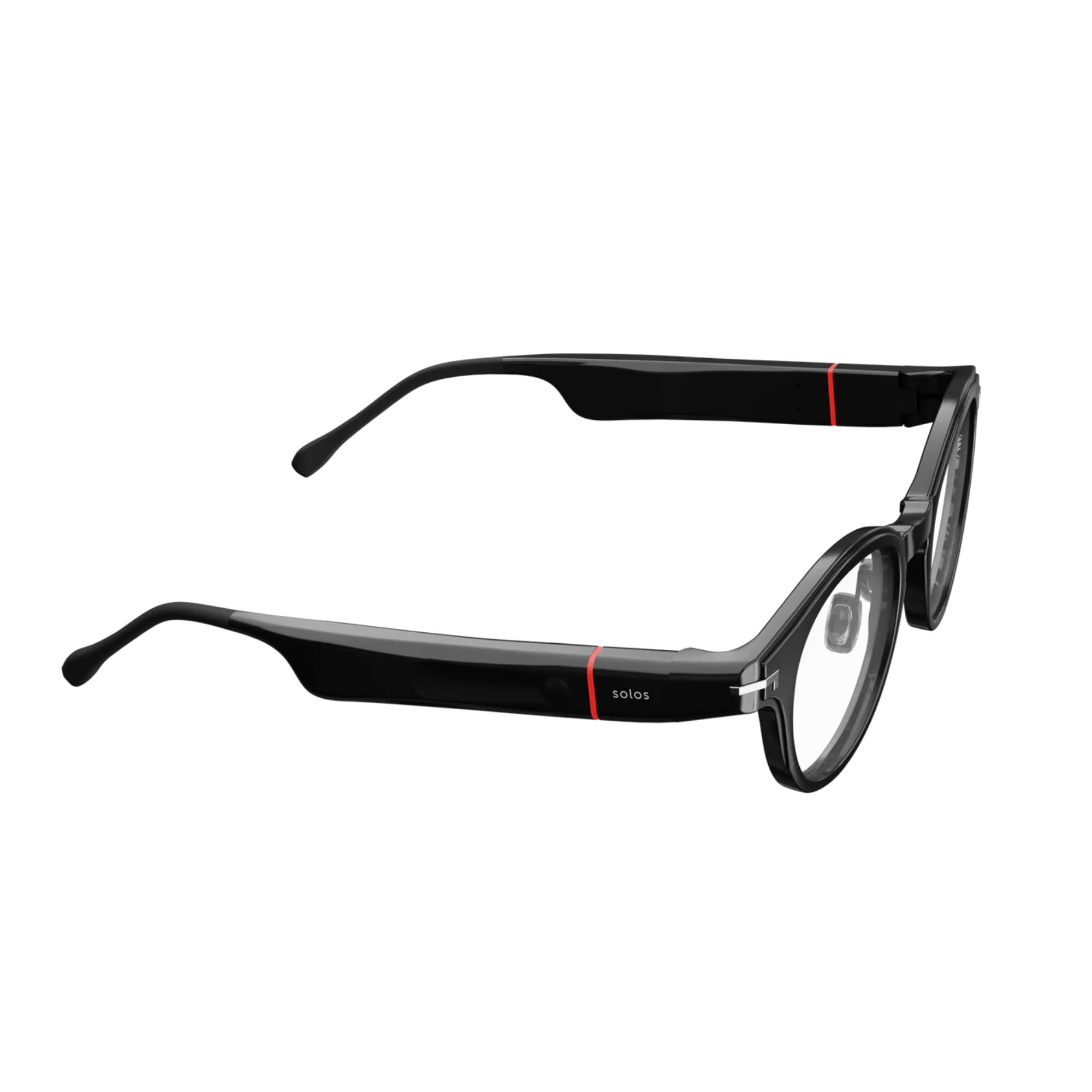 SOLOS Smart Glasses AirGo™ 3 Argon 8 - Shiny Black Bluetooth Sunglasses with ChatGPT, Stereo Speakers & Blue Light Blocking | USB-C Charging | iOS & Android Compatible | Perfect for Workouts, Driving & Digital Detox