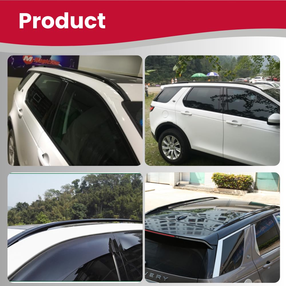 Universal Black Roof Rack Rail Bar for Land Rover Discovery Sport 2015-2025 | Heavy Duty Luggage Cargo Carrier | Perfect for Road Trips, Camping & Outdoor Adventures