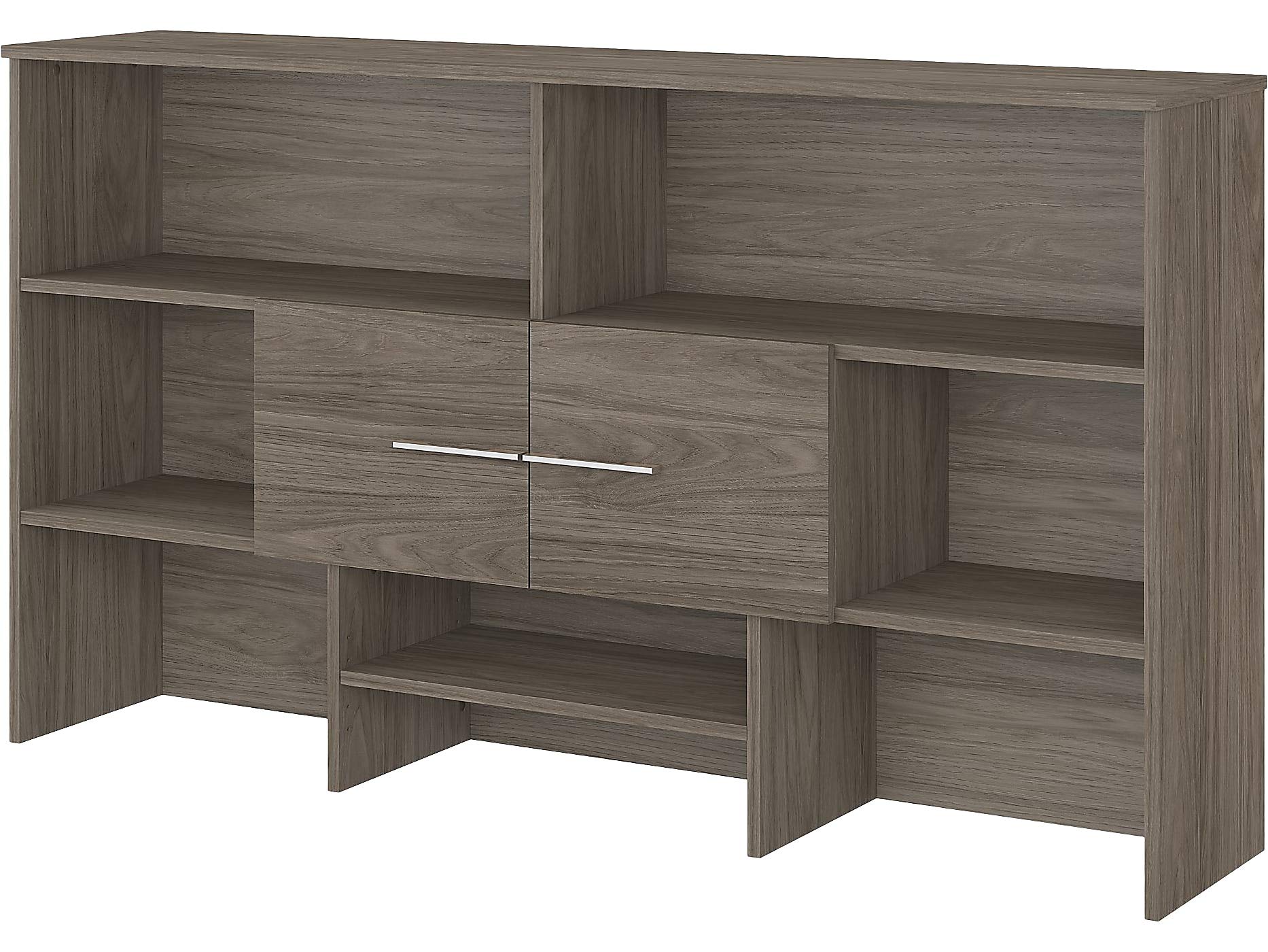 BBF Office 500 72W Modern Hickory Desk Hutch - Engineered Wood Home Office Organizer for Workspace & Study Room