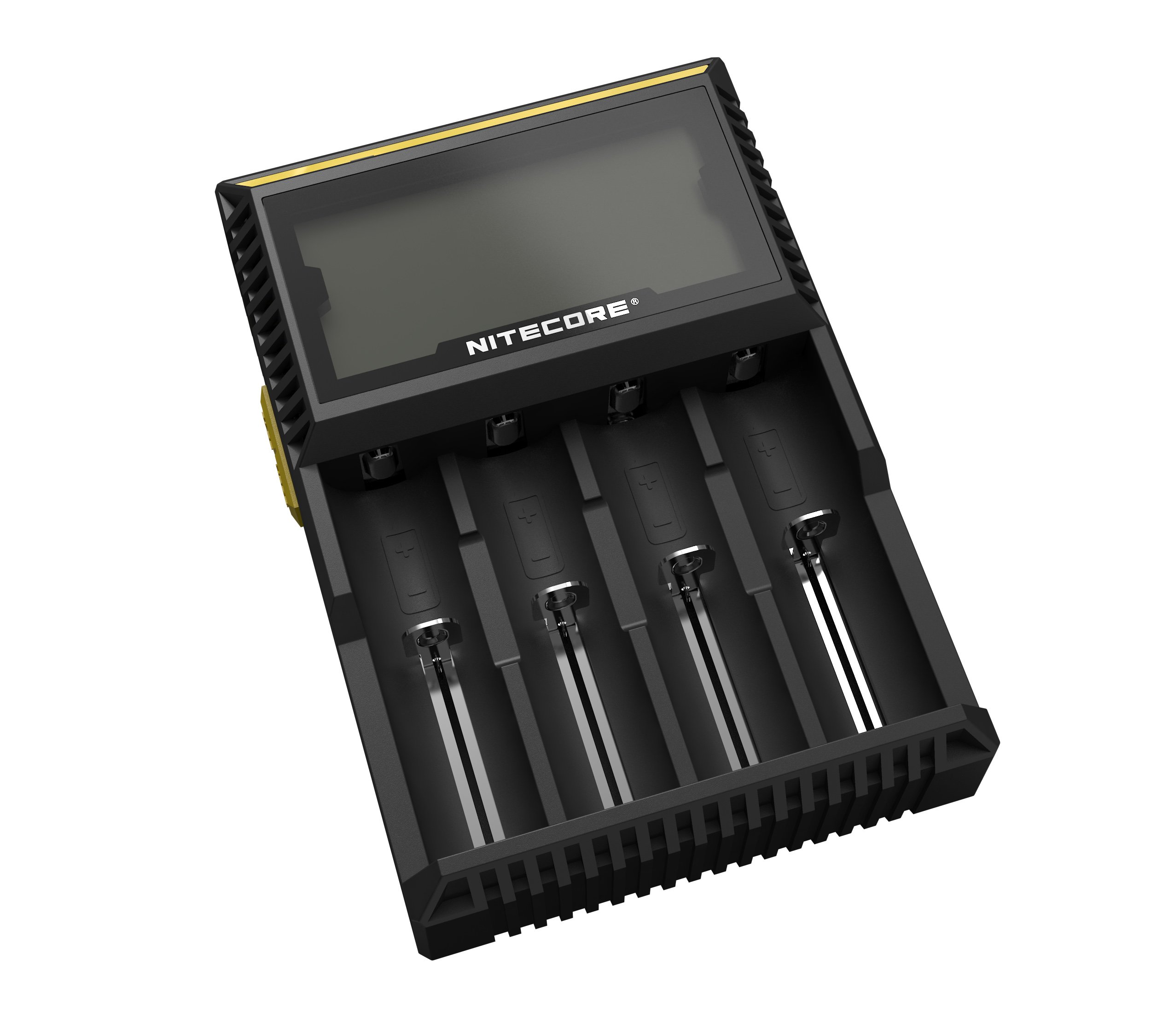 Nitecore Digicharger D4 LCD Display 4 Bay Smart Battery Charger for Li-ion/NiMH - Perfect for Vaping, Flashlights & Camera Gear
