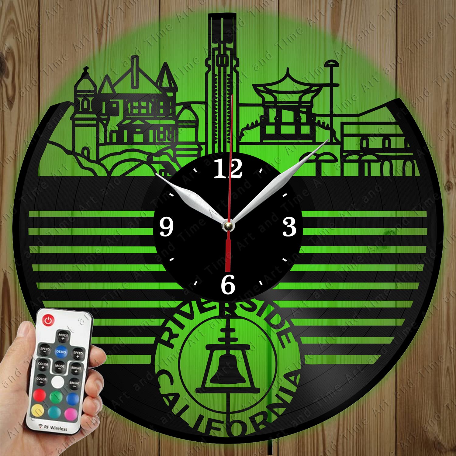Custom LED Vinyl Record Wall Clock with Unique Light Design - Personalized Home Decor Gift for Music Lovers - Perfect for Living Room, Bedroom & Office Decor